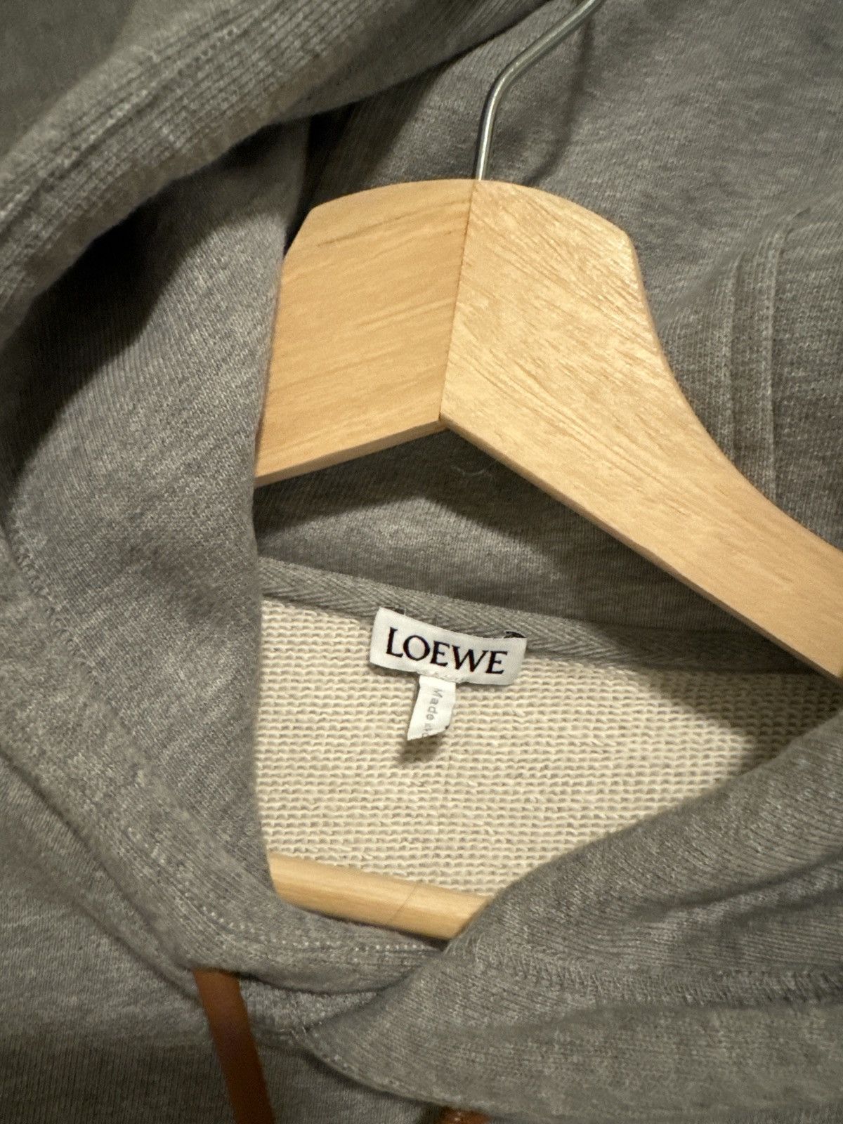 Loewe Loewe Leather Drawstring Hoodie Size US M / EU 48-50 / 2 - 2 Thumbnail