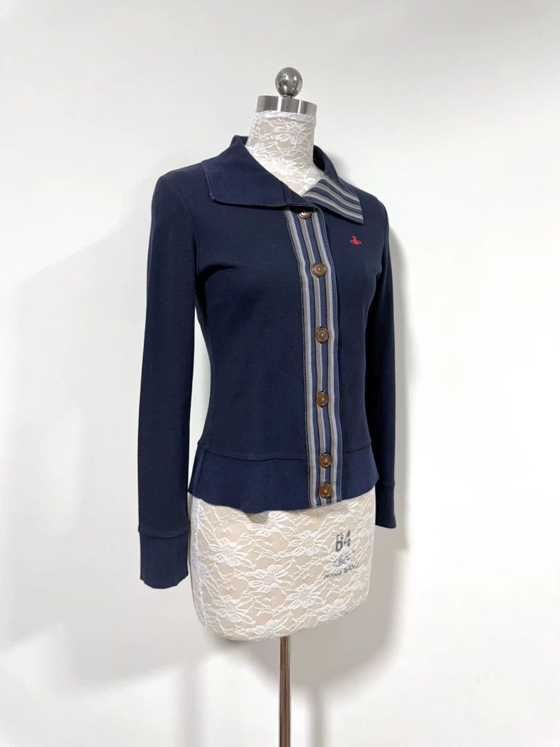 Vivienne Westwood Vivienne Westwood size3 Dark blue striped orb embroidered c Size S / US 4 / IT 40 - 2 Thumbnail