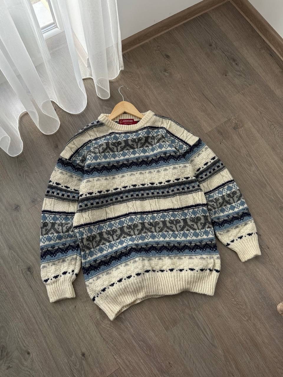 Vintage Vintage Pitlochry In Scotland Knit Wear Sky Blue Sweater Size US L / EU 52-54 / 3 - 7 Thumbnail