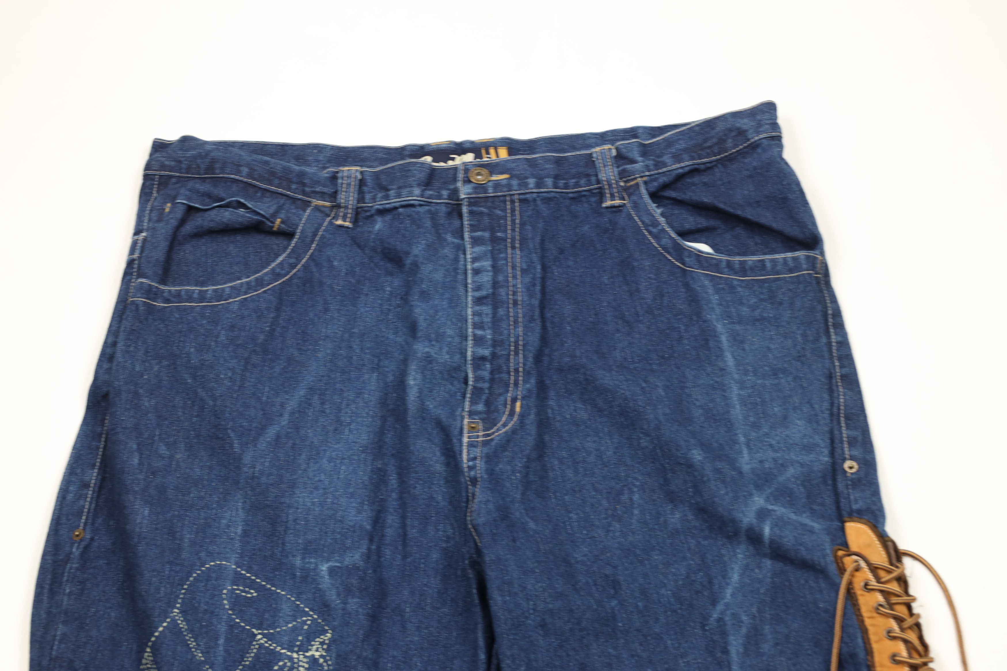 Vintage Vintage 90s Y2K Streetwear Wide Leg Boot Denim Jeans Blue Size US 42 / EU 58 - 2 Thumbnail