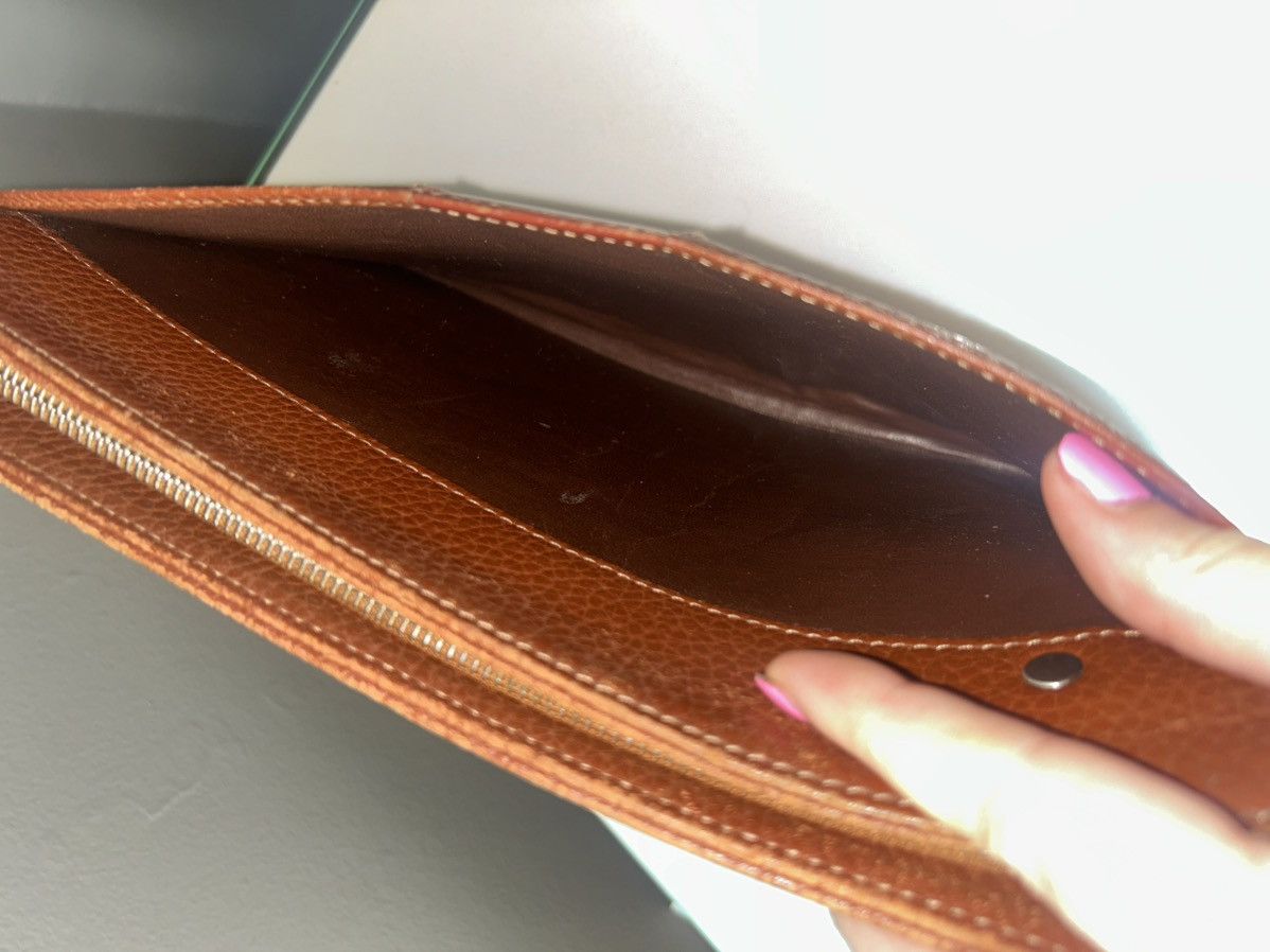 Burberry Vintage Burberry Brown Leather Clutch Bag w Nova Check Size ONE SIZE - 5 Thumbnail