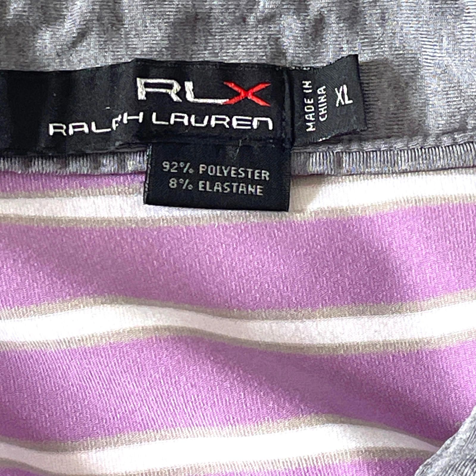 RLX Ralph Lauren Ralph Lauren RLX Golf Polo Mens XL Lavender Striped Shirt Size US XL / EU 56 / 4 - 5 Thumbnail