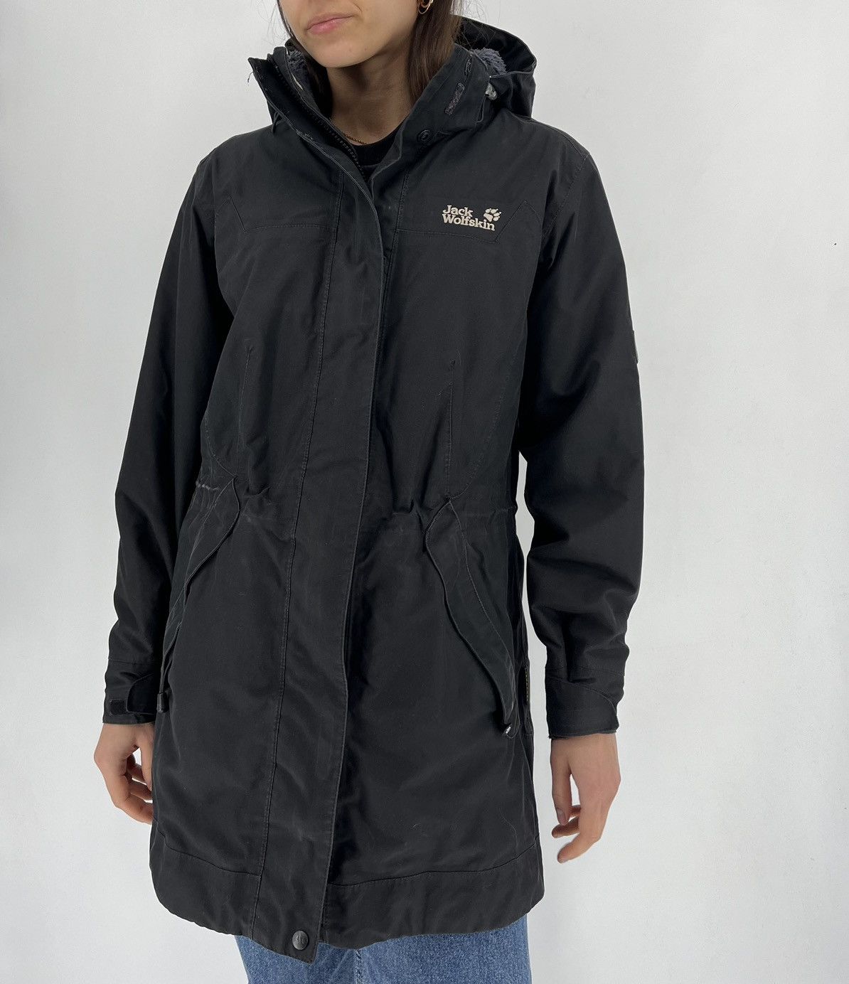Jack Wolfskin Texapore Jacket S Windproof Hooded Coat Zip Up Waistcoat Top Size M / US 6-8 / IT 42-44 - 3 Thumbnail
