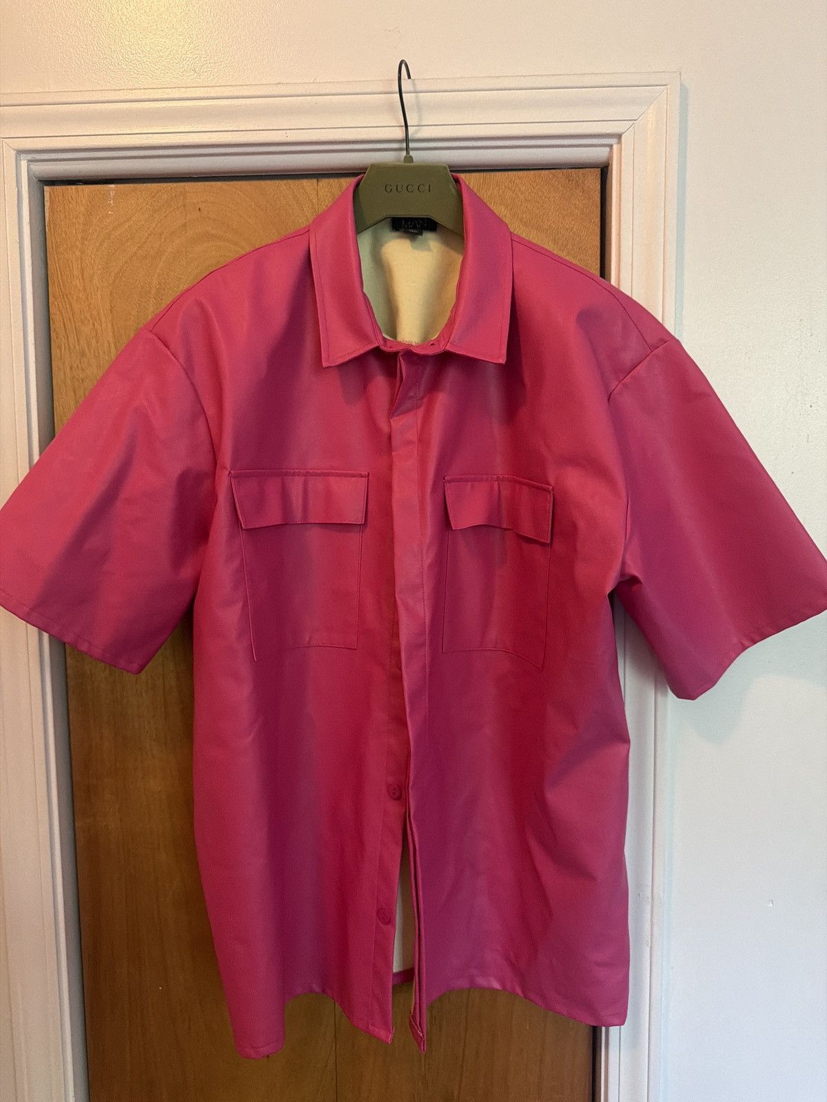 Boohoo Boxy Oversized Leather Shirt Size US XL / EU 56 / 4 - 1 Thumbnail