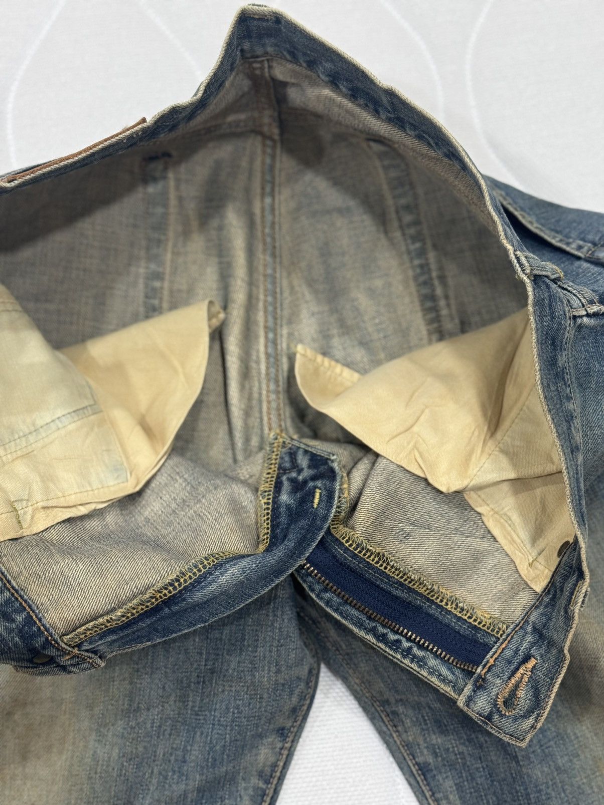Edwin Sales‼️Ditressed Rusty Vtg Edwin 505X Selvedge (AB-1002) Size US 34 / EU 50 - 19 Thumbnail