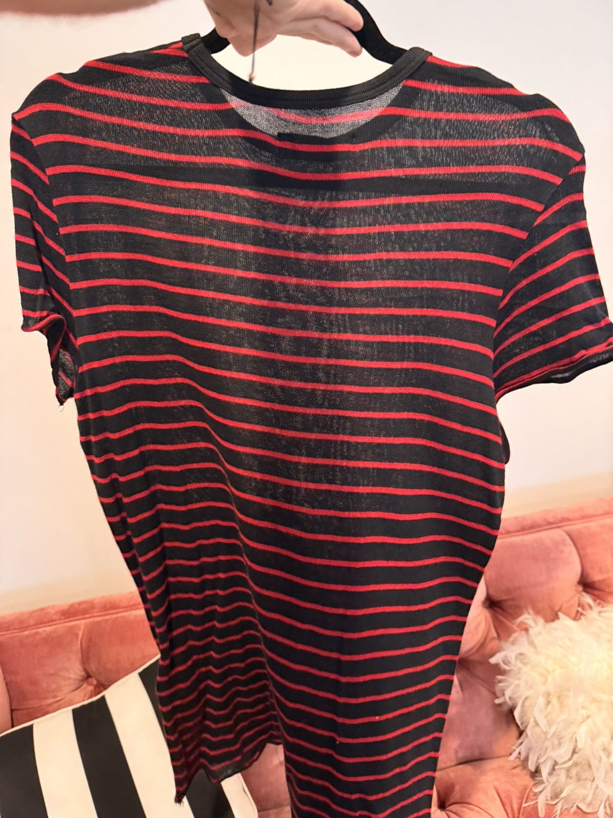 Amiri Amiri red & black striped t shirt Size US S / EU 44-46 / 1 - 3 Thumbnail