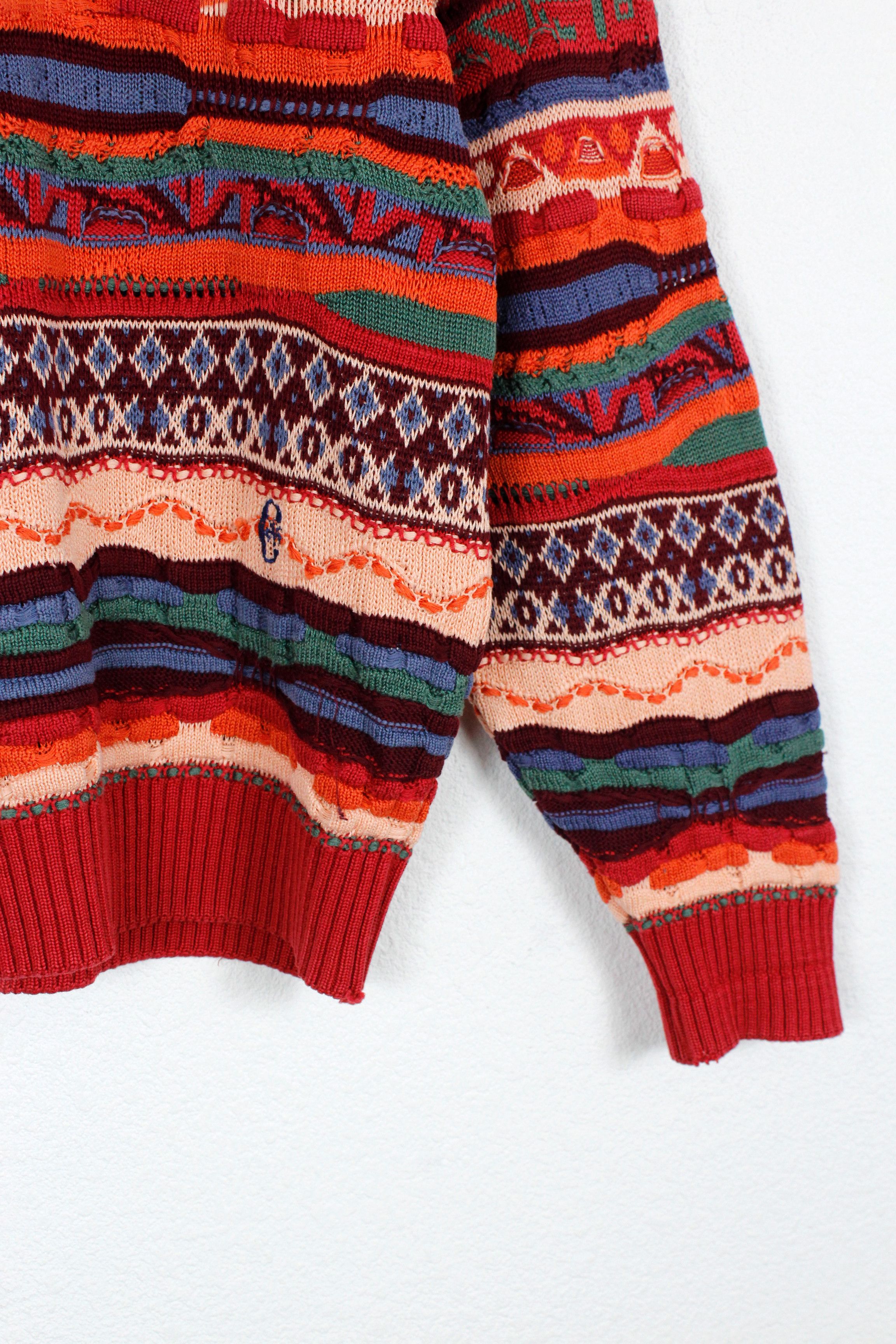 Conte of Florence Vintage Conte Of Florence Coogi Style 3d Knit Sweater Size US M / EU 48-50 / 2 - 4 Thumbnail