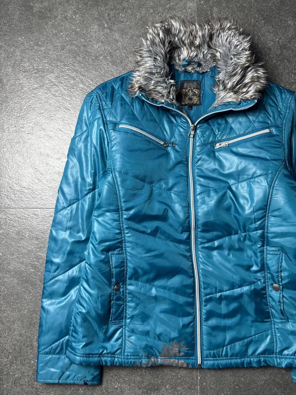 Japanese Brand 2000s Spinach Vkei Fur Warm Padded Bikers Jacket Size US L / EU 52-54 / 3 - 3 Thumbnail
