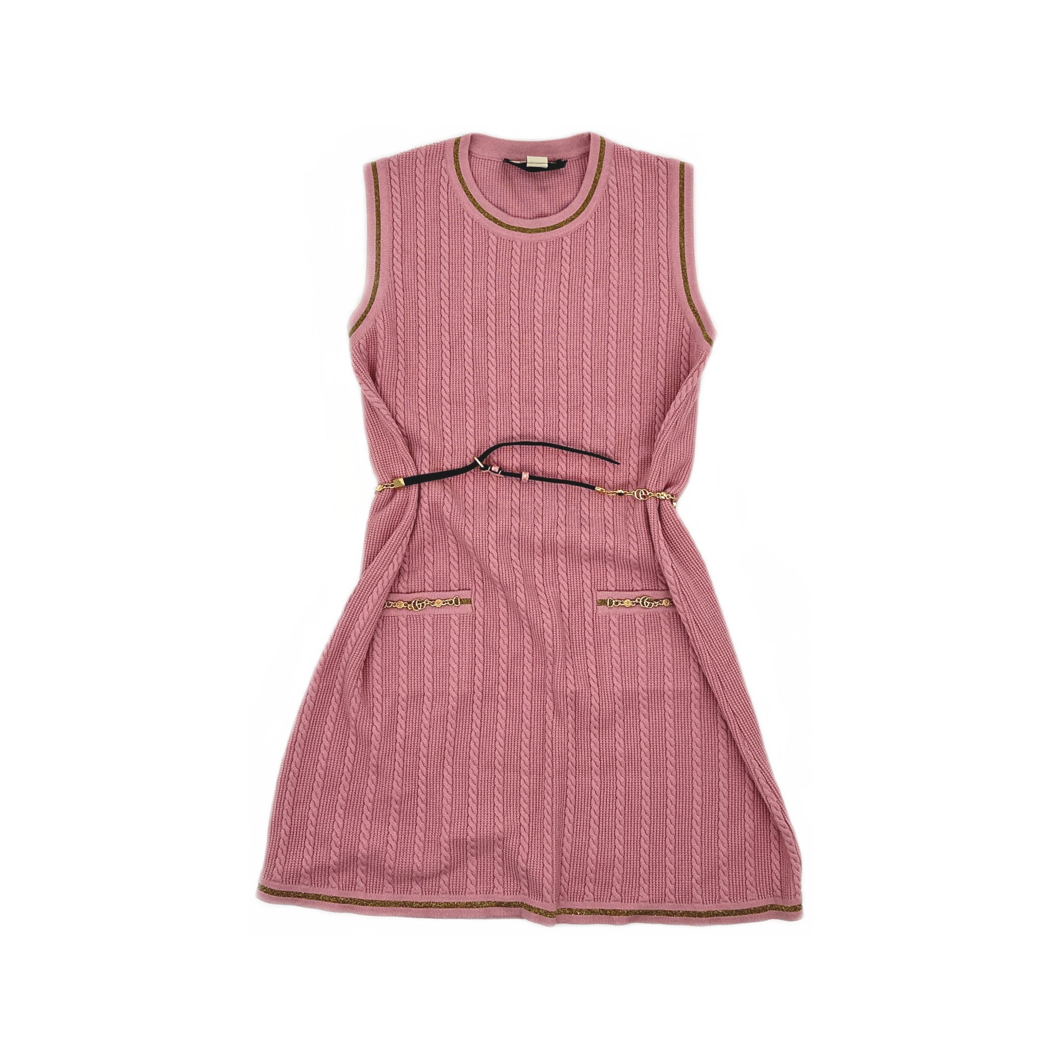 Gucci Gucci Cable Knit Chain Trim Dress Size M Size M / US 6-8 / IT 42-44 - 1 Thumbnail