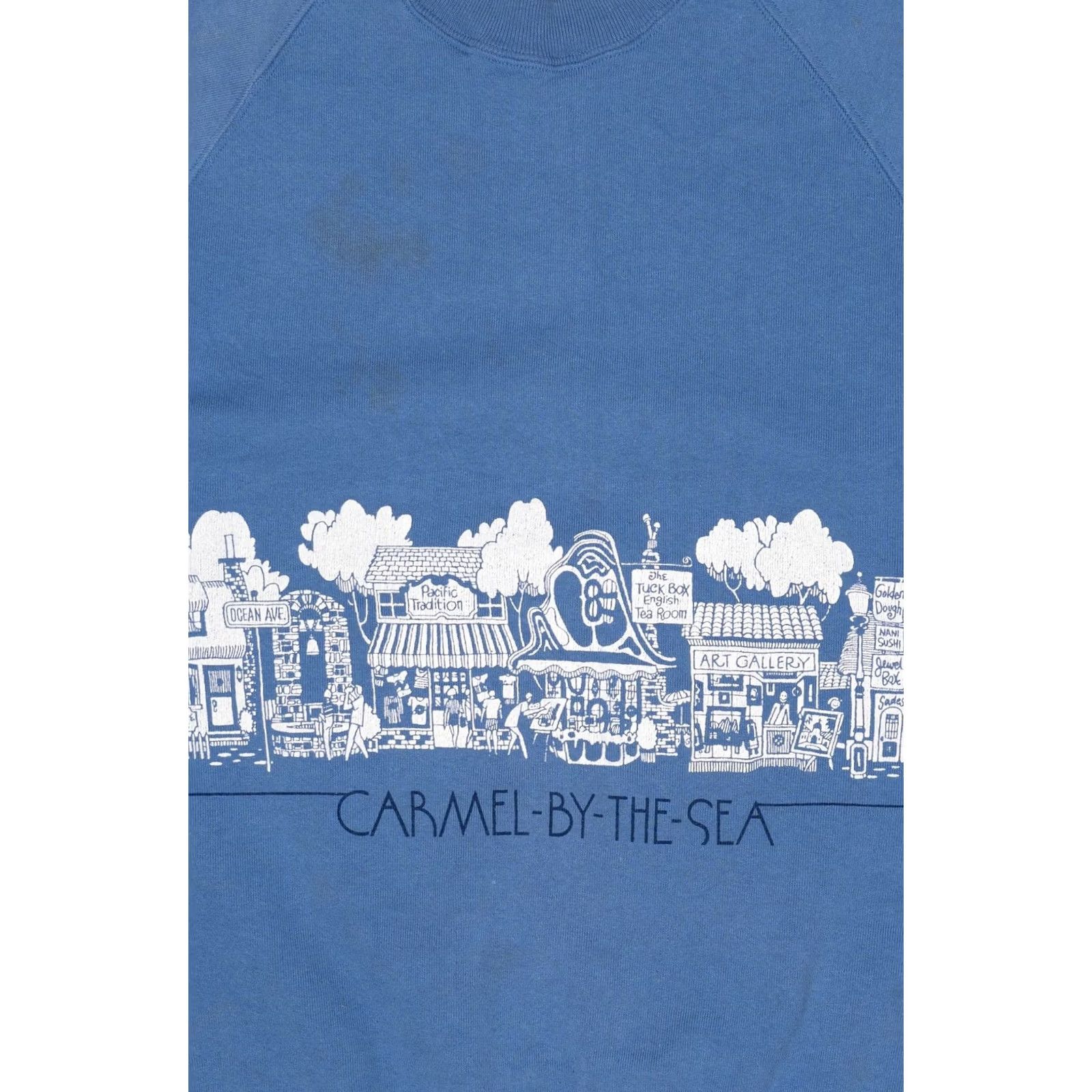 Vintage VINTAGE Crazy Shirtz Wrap Around Raglan Sweatshirt Shirt Large Blue 1990s Mens Womens Girls Boys Regular Cotton Polyester USA Size US L / EU 52-54 / 3 - 3 Thumbnail
