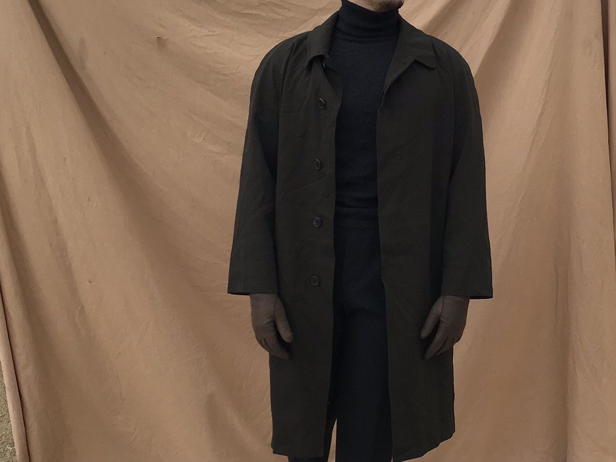 Burberry BURBERRY LONDON DARB GREEN PURE WOOL BALMACAAN RAINCOT Size US L / EU 52-54 / 3 - 5 Thumbnail