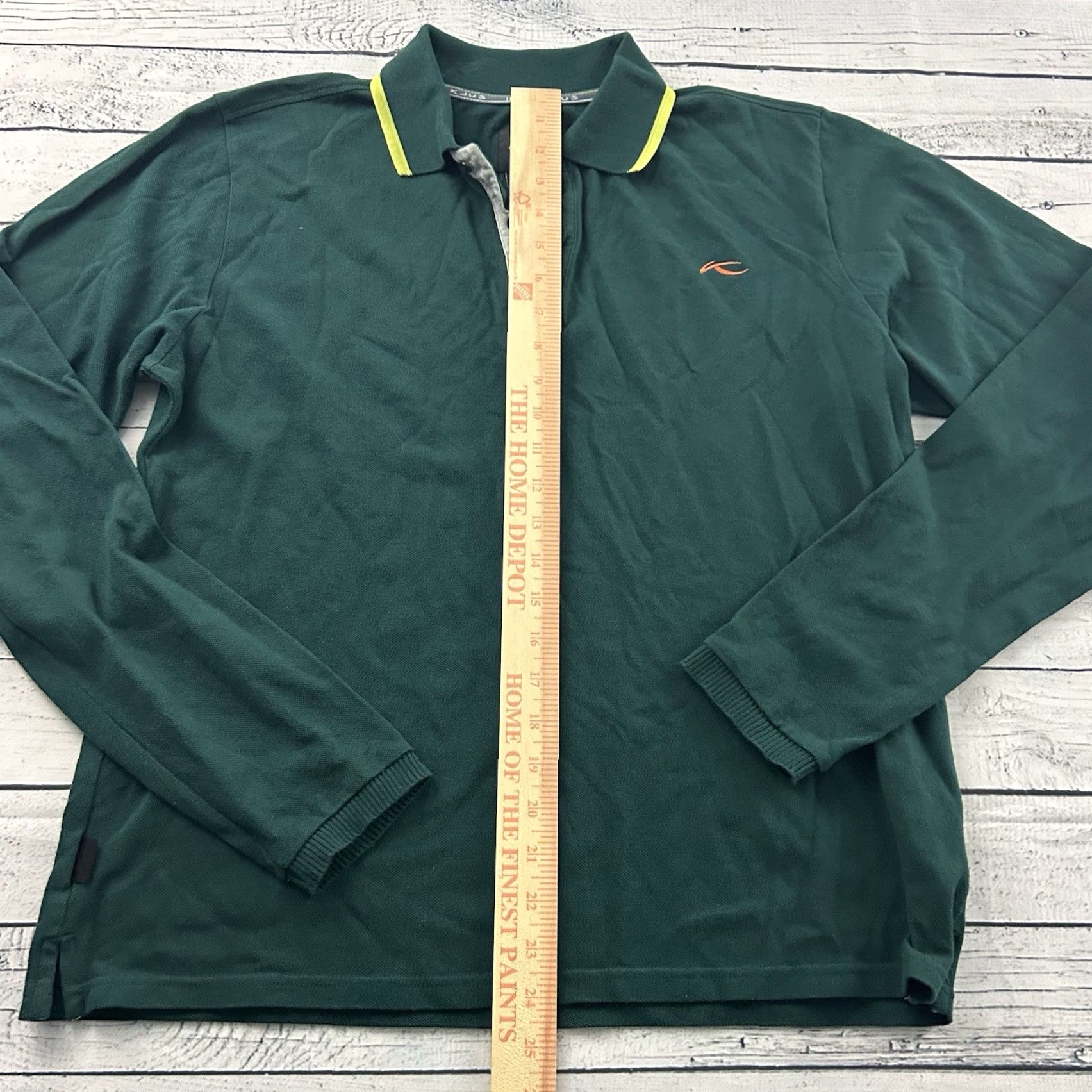 KJUS KJUS Long Sleeve Button-Up Rugby Shirt Mens L Green Size US L / EU 52-54 / 3 - 4 Thumbnail