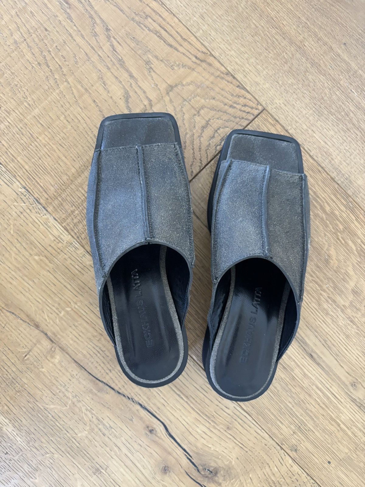 Eckhaus Latta Eckhaus Latta Grey Frame Sandals Size US 8 / IT 38 - 2 Thumbnail