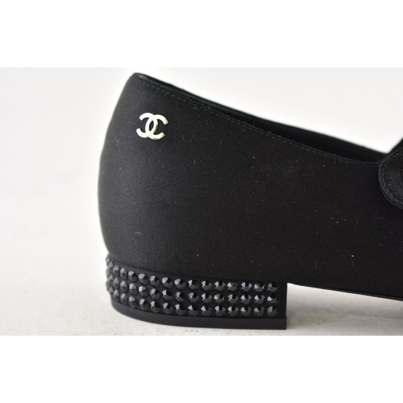 Chanel Chanel 24B Black Crystal CC Mary Jane Ballerina Flat 37 Size US 7 / IT 37 - 8 Thumbnail