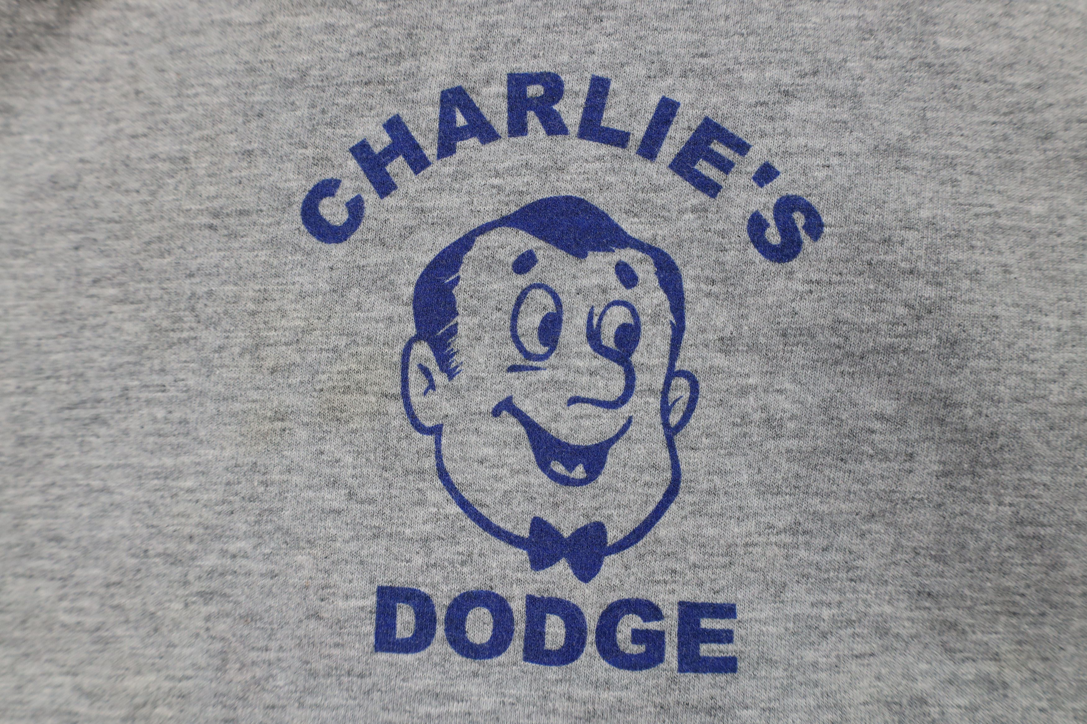 Vintage Vintage 90s Charlies Dodge Ram Big Logo T-Shirt Heather Gray Size US XXL / EU 58 / 5 - 4 Thumbnail