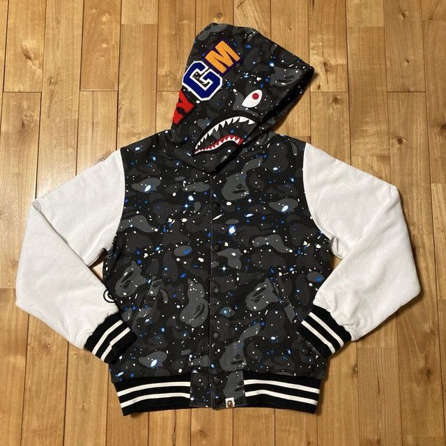 Bape BAPE Space camo shark hoodie varsity jacket a bathing ape Size US S / EU 44-46 / 1 - 2 Thumbnail