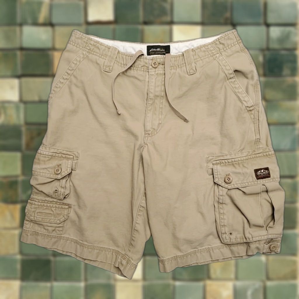 Eddie Bauer Eddie Bauer Cargo Shorts Men 32 Khaki Twill Outdoor Utility Drawstrings Beige Casual Pants Size US 32 / EU 48 - 1 Thumbnail