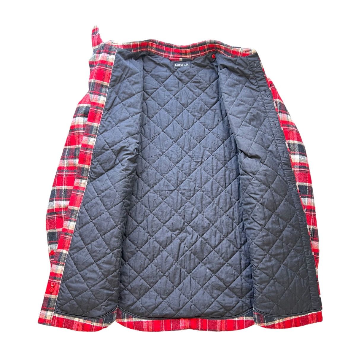Balenciaga BALENCIAGA 2019AW OVERSIZED PLAID PADDED SHIRTS JACKET Size US M / EU 48-50 / 2 - 5 Thumbnail