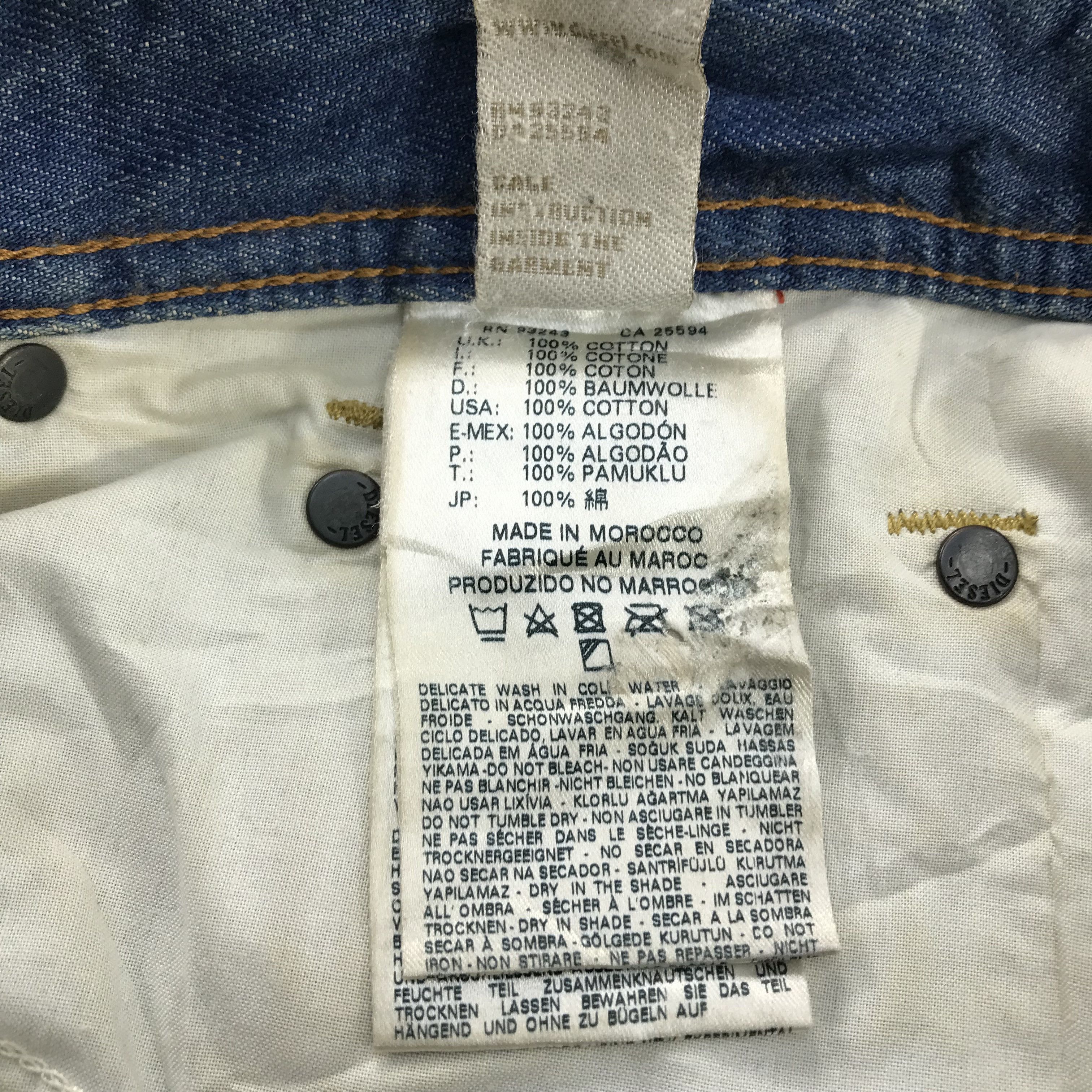Diesel Diesel Waykee Regular Straight Distress Denim Jean KJ3456 Size US 31 - 18 Thumbnail