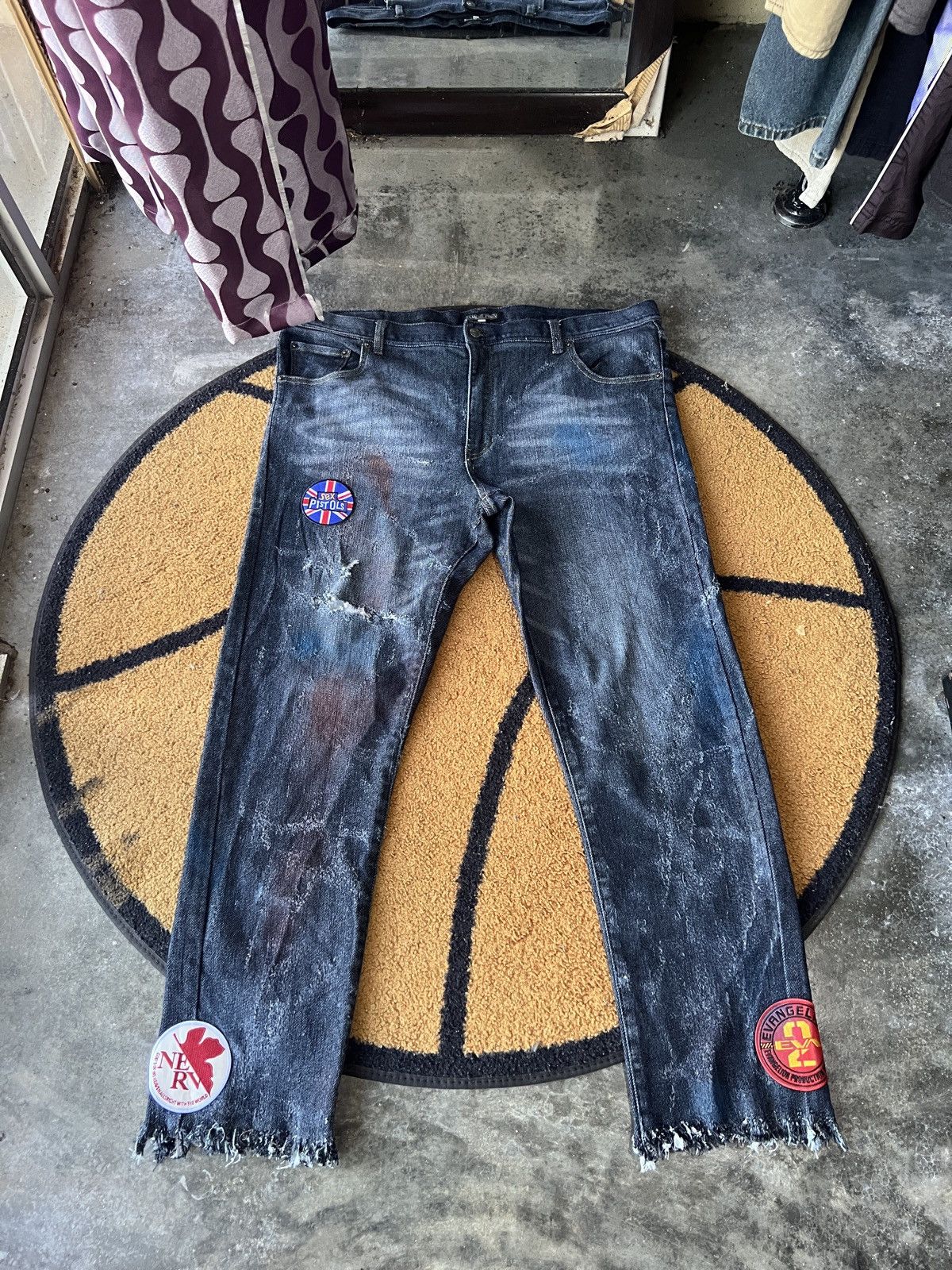 Other 🔥Amore Puro Sex Pistols Patch Distressed Denim Size US 40 / EU 56 - 1 Thumbnail
