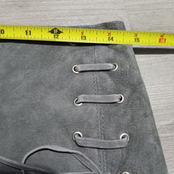 BLANKNYC Blanknyc Real suede A- line skirt with Lacing detail sand color Soft fog size 26 Size 26" / US 2 / IT 38 - 9 Thumbnail