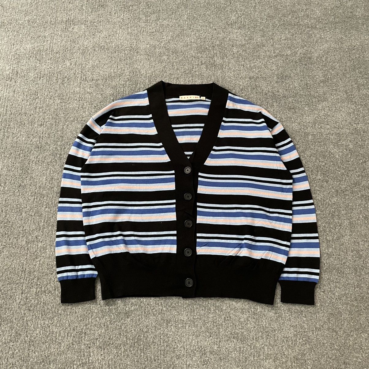 Marni Marni Uniqlo Blend Striped Cardigan Sweater Knitwear Size US M / EU 48-50 / 2 - 1 Thumbnail