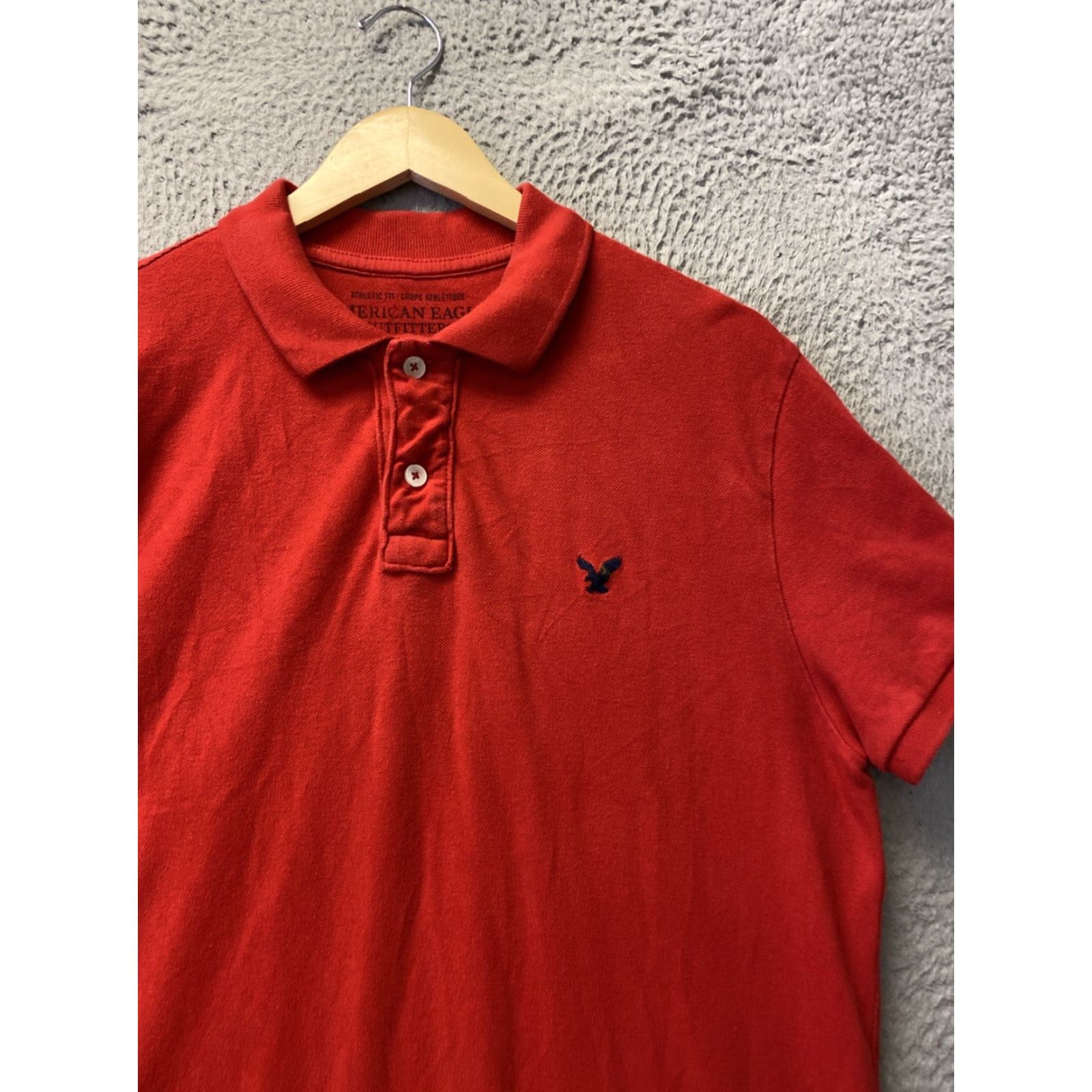 American Eagle Outfitters American Eagle Polo Mens Large Red Cotton Short Sleeve Shirt /130-17 Size US L / EU 52-54 / 3 - 2 Thumbnail