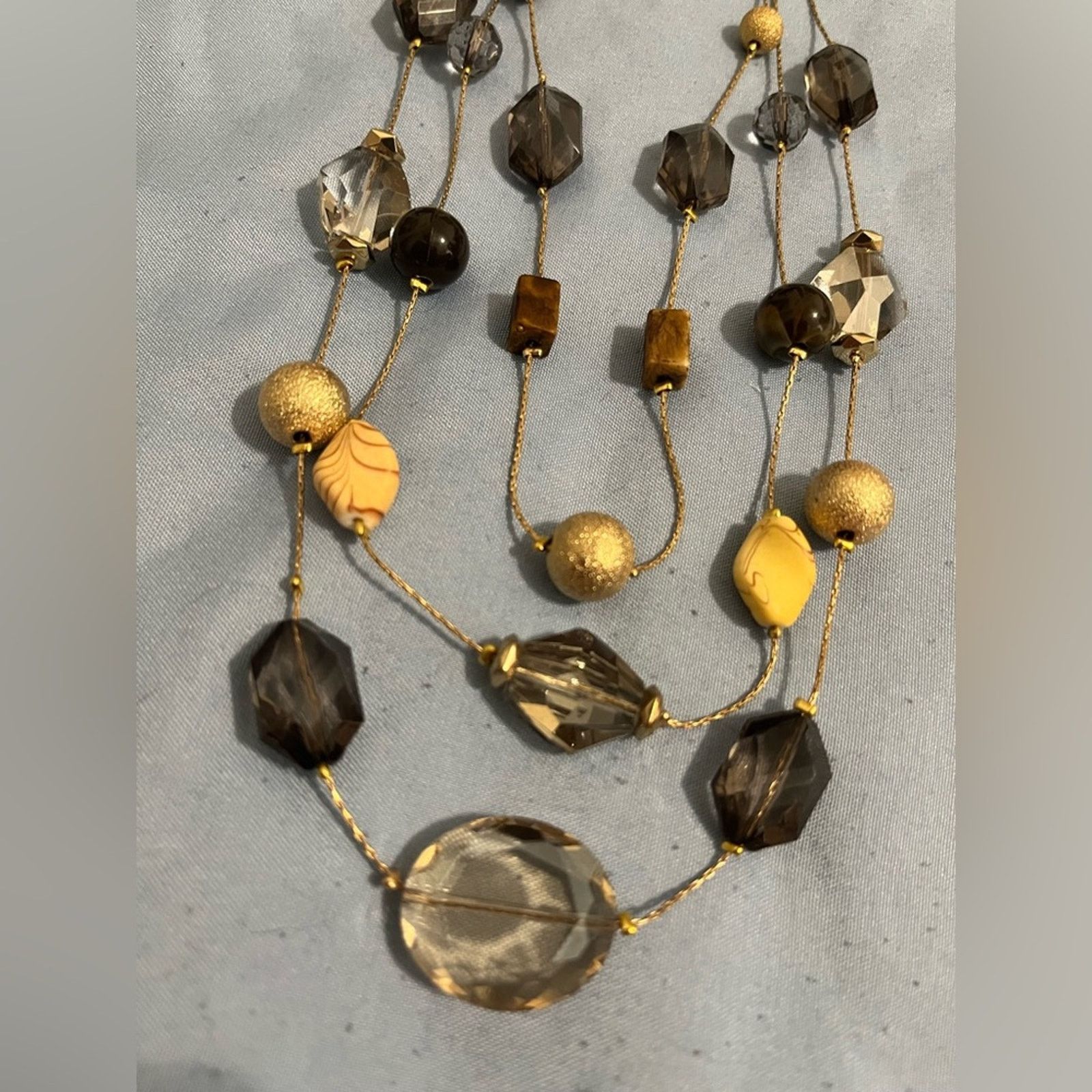 Other Charming Charlie Layered Beaded Necklace on Gold-tone Chains Size ONE SIZE - 4 Thumbnail