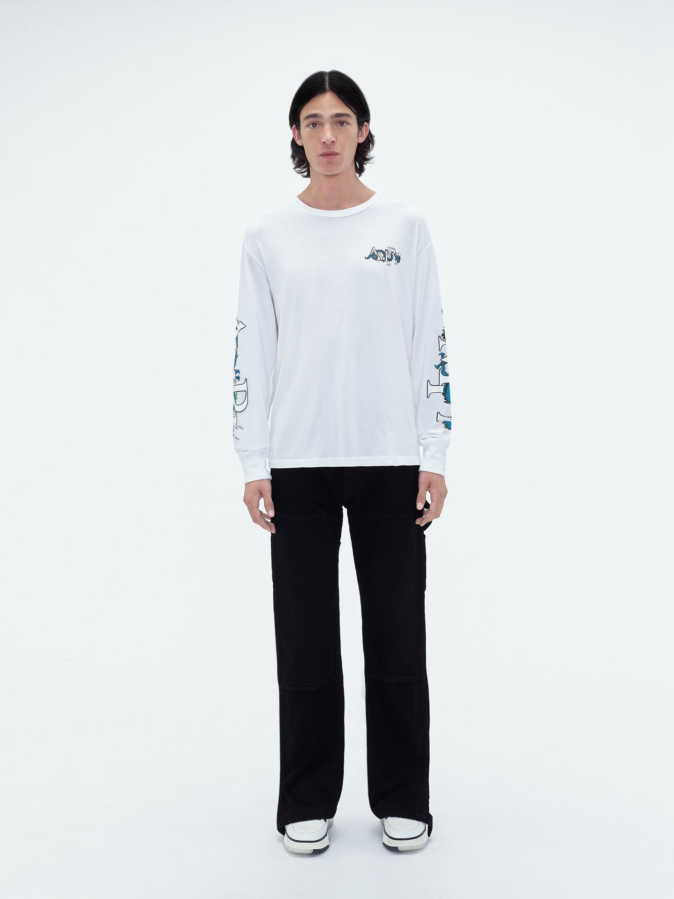 Amiri o1w1db10125 Long Sleeve T-Shirt in White Size US XL / EU 56 / 4 - 2 Thumbnail