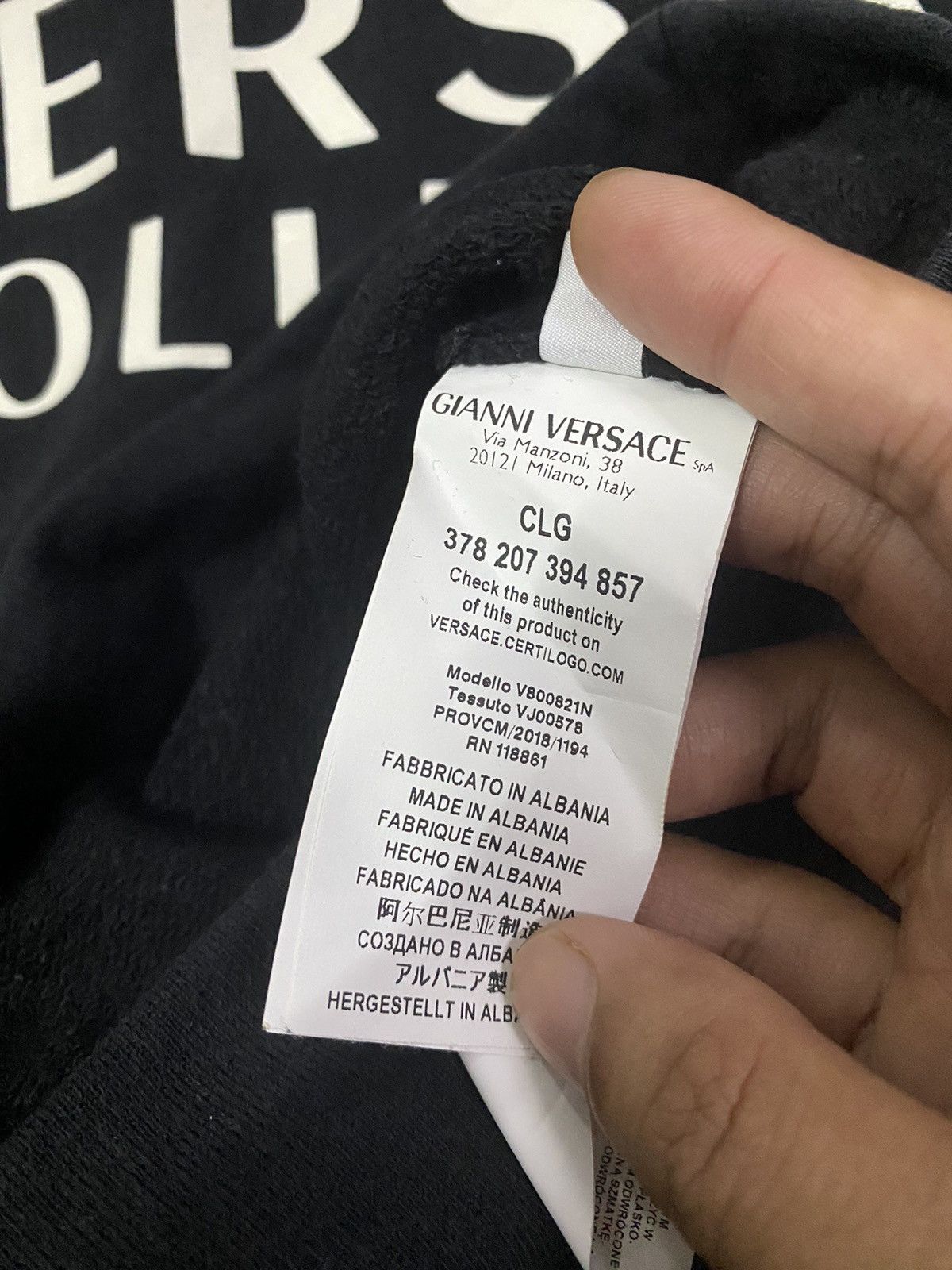 Versace Versace Collection big Spell out long sleeves Size US M / EU 48-50 / 2 - 7 Thumbnail