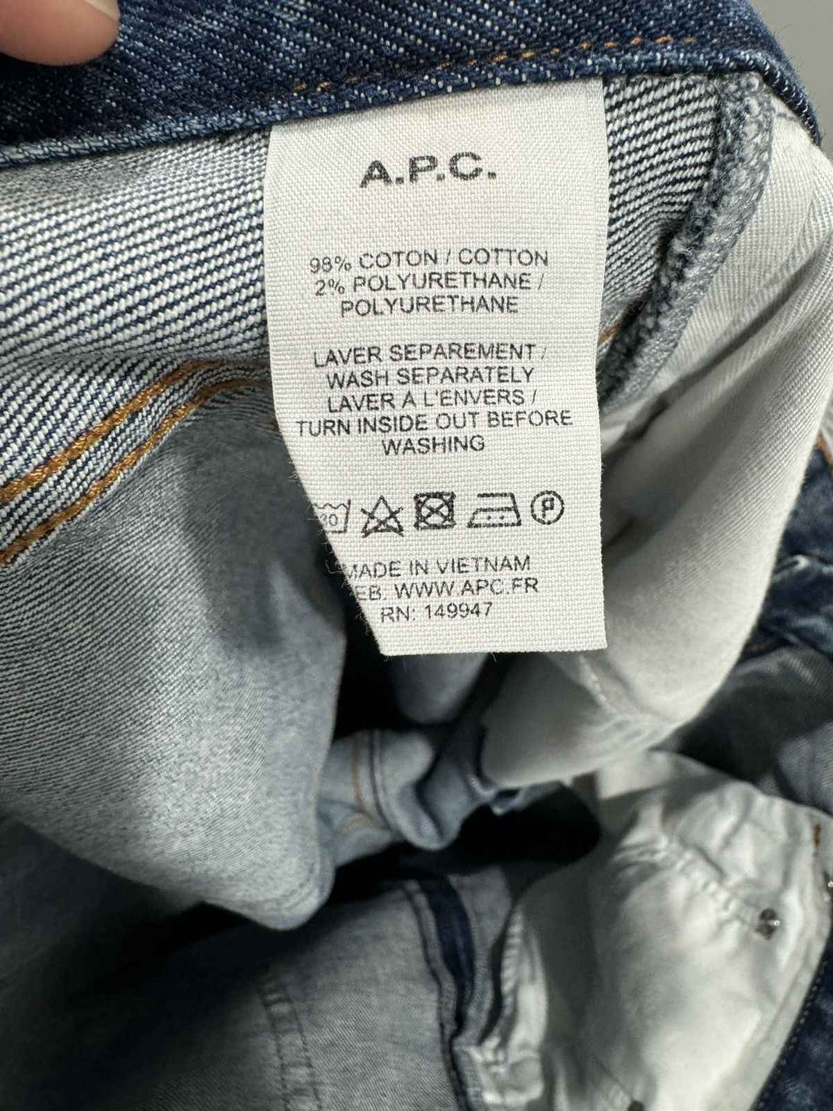 A.P.C. APC New Standard Medium Wash Denim Size US 34 / EU 50 - 4 Thumbnail