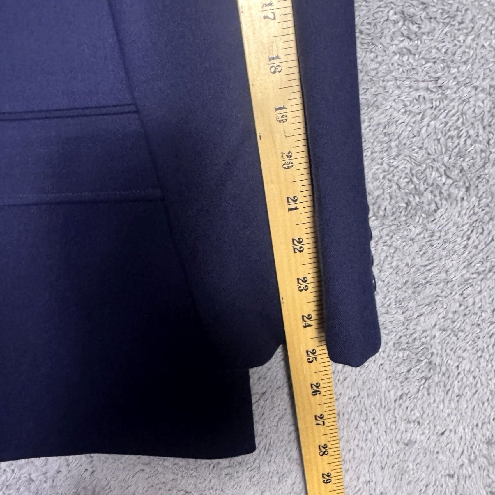 J.Crew J.CREW Blazer Mens 44R Wool University Notch Lapel Four-Button Single-Breasted Slim Blue Blazer Mohan Size 44R - 5 Thumbnail