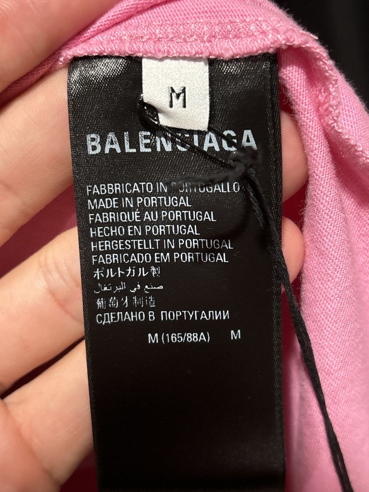 Balenciaga Balenciaga BB Paris Embroidered Tee In Pink Size US M / EU 48-50 / 2 - 5 Thumbnail