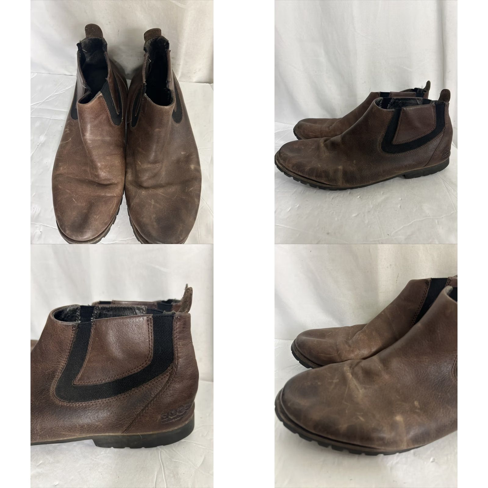 Vintage Bogs Johnny Chelsea Ankle Boots Brown Leather Mens 10 Chelsea Boot Casual Fall Winter M Rubber Outsole 2in Shaft - 2in Size US 10 / EU 43 - 8 Thumbnail