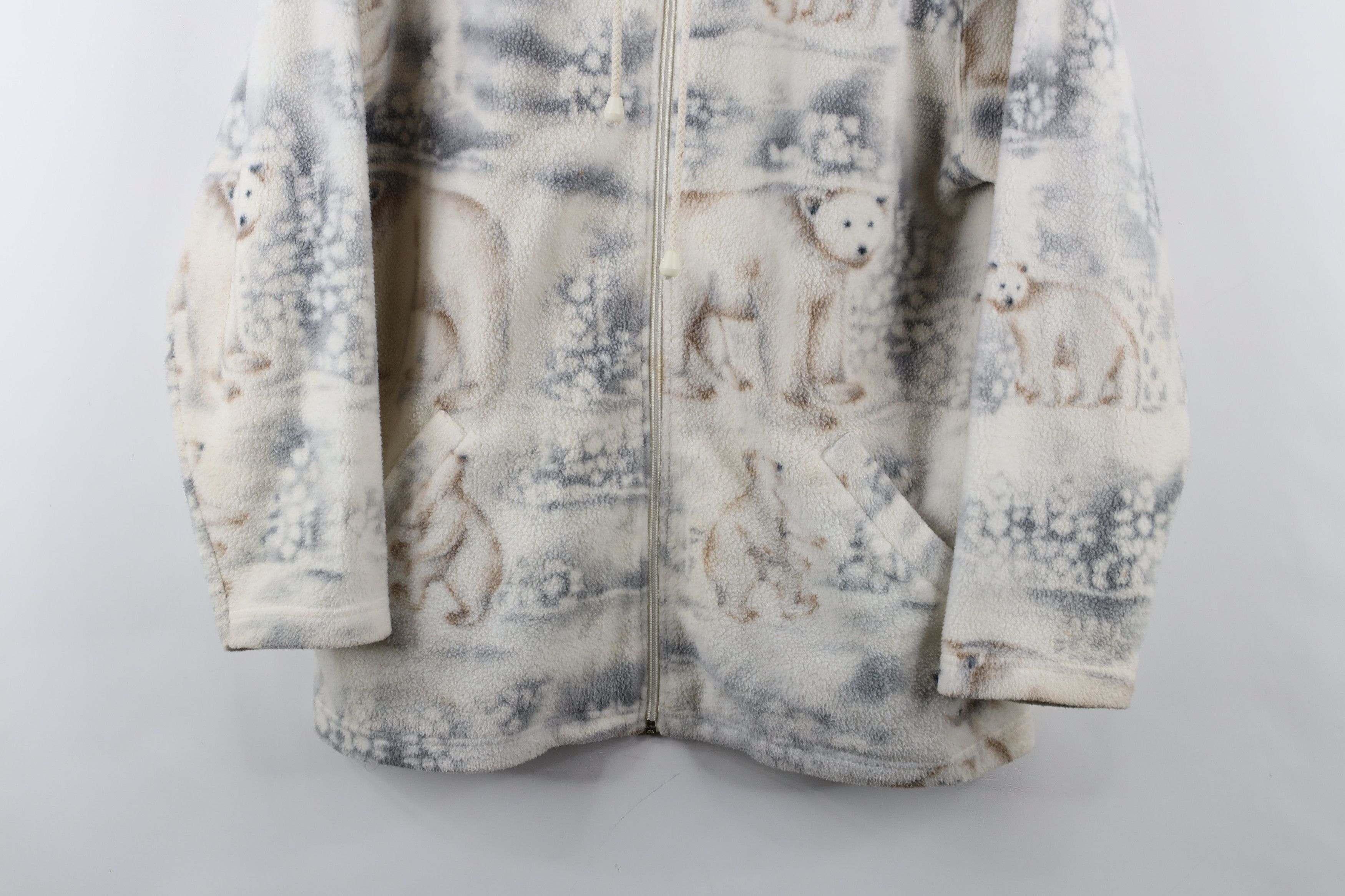 Vintage Vintage 90s Streetwear Bear All Over Print Fleece Jacket Size S / US 4 / IT 40 - 3 Thumbnail