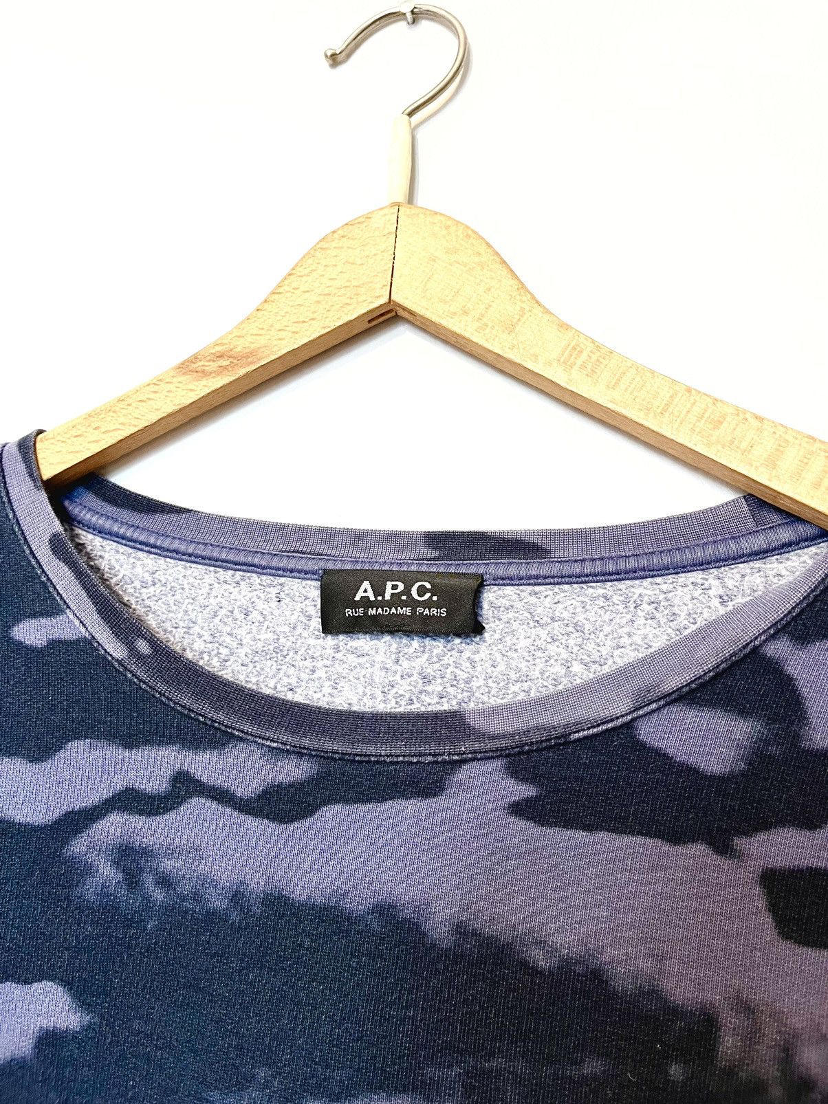A.P.C. × Japanese Brand Blue APC sweater water/wave camo Size US S / EU 44-46 / 1 - 2 Thumbnail