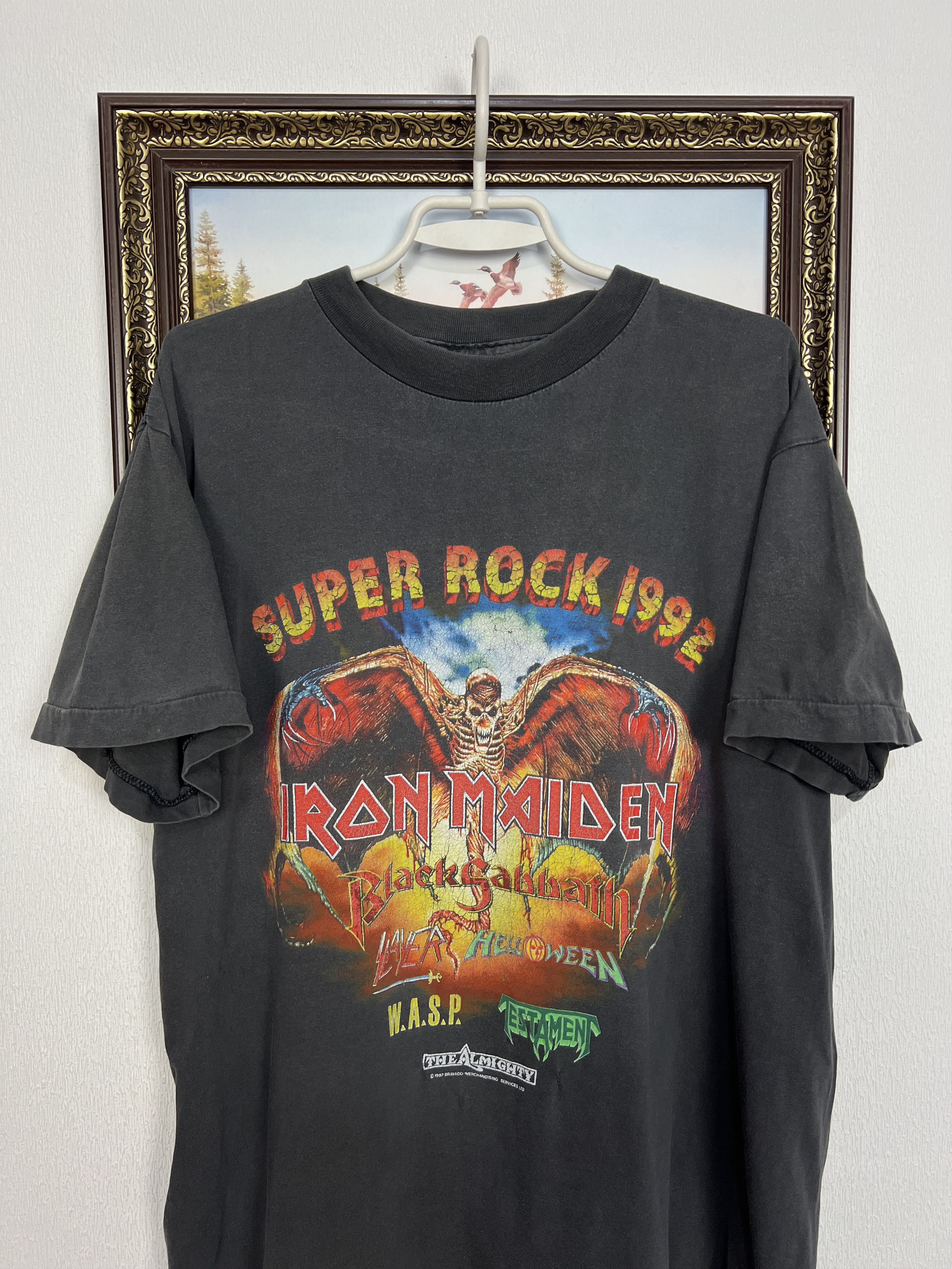 Vintage Vintage Super Rock Shirt Iron Maiden Sabbath Ozzy Tee Shirt Size US L / EU 52-54 / 3 - 2 Thumbnail