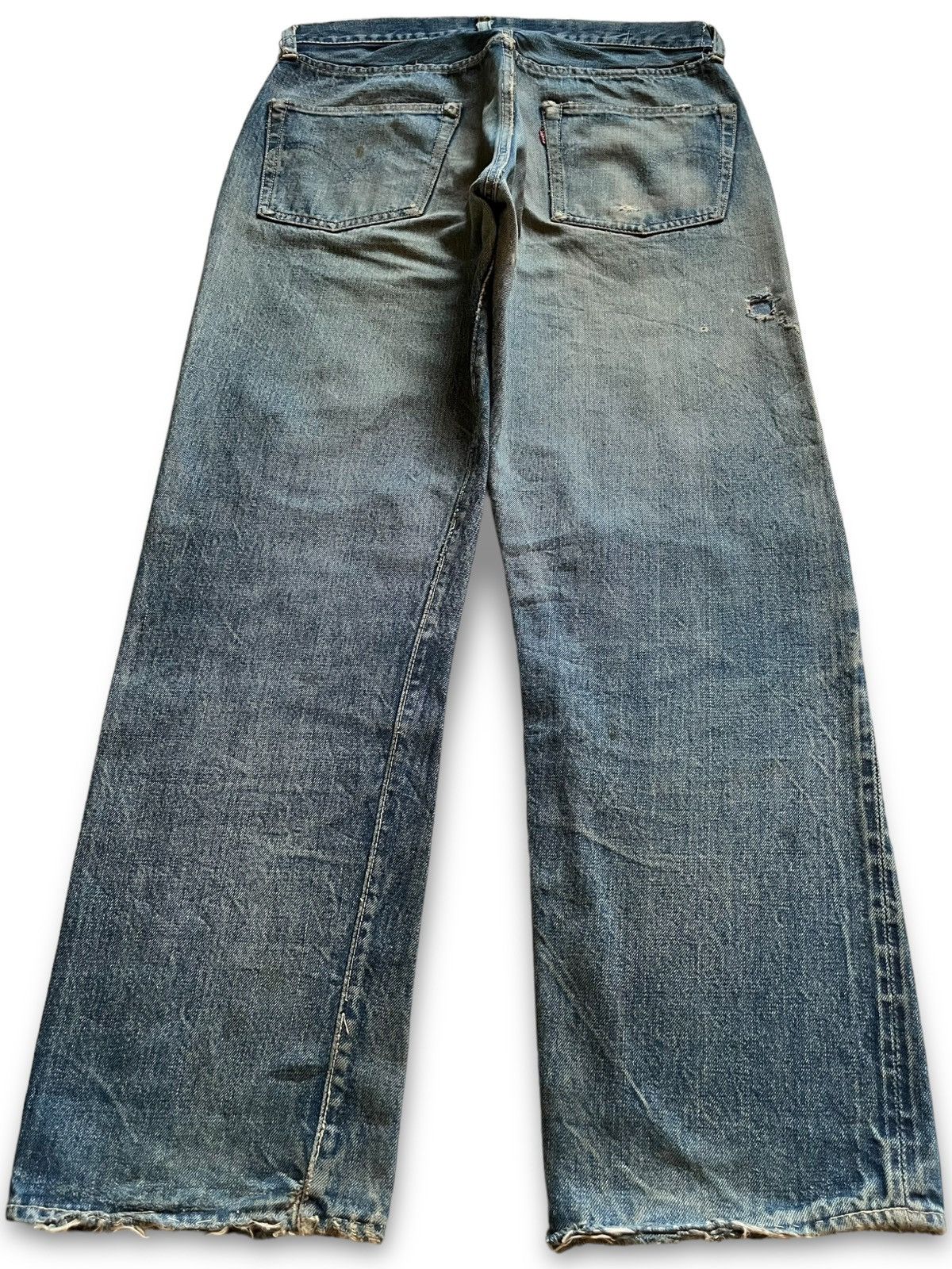 Levi's Vintage 50s Levis 501 Selvedge Big E Loose Jeans Button W Size US 31 - 3 Thumbnail