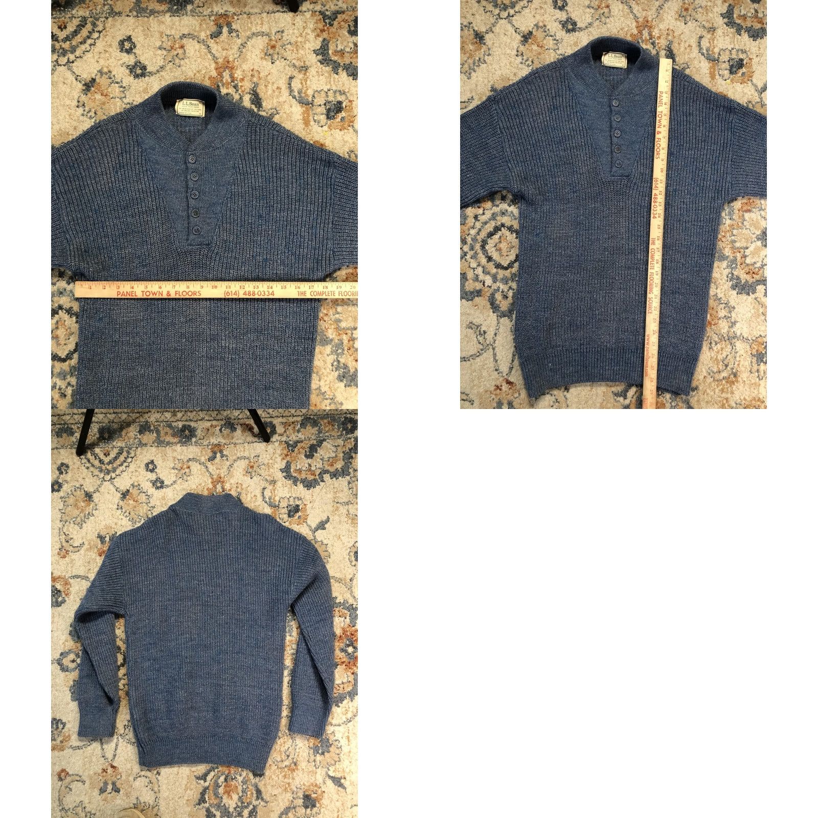 Vintage VINTAGE L.L. Bean Sweater Mens Medium Blue Mock Neck Henley Knit Pullover USA Shirt Mens Medium Blue Hemley Knit Sweater Size US M / EU 48-50 / 2 - 8 Thumbnail