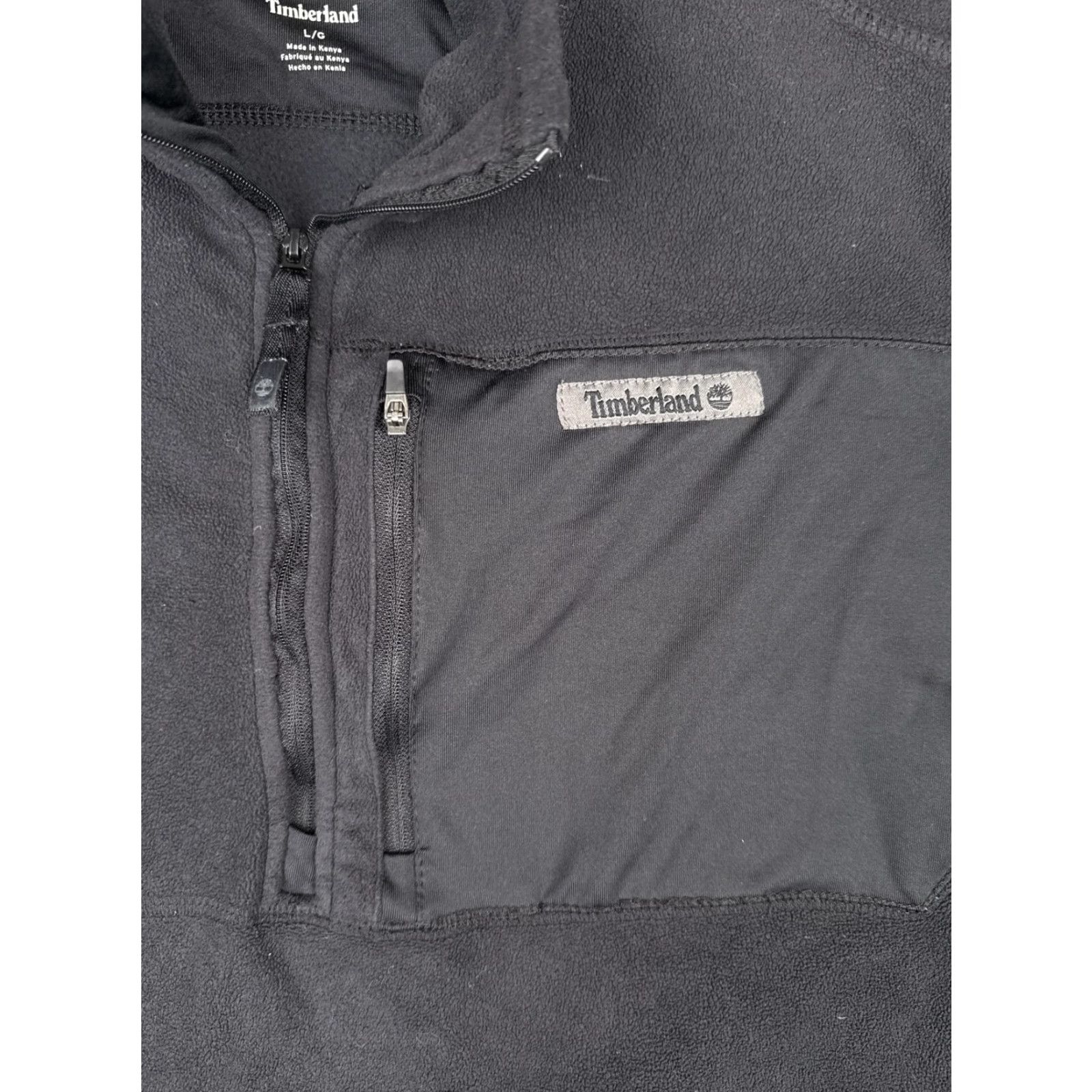 Timberland Timberland Pullover Sweatshirt Mens Large Black Fleece Quarter Zip Outdoor Size US L / EU 52-54 / 3 - 6 Thumbnail