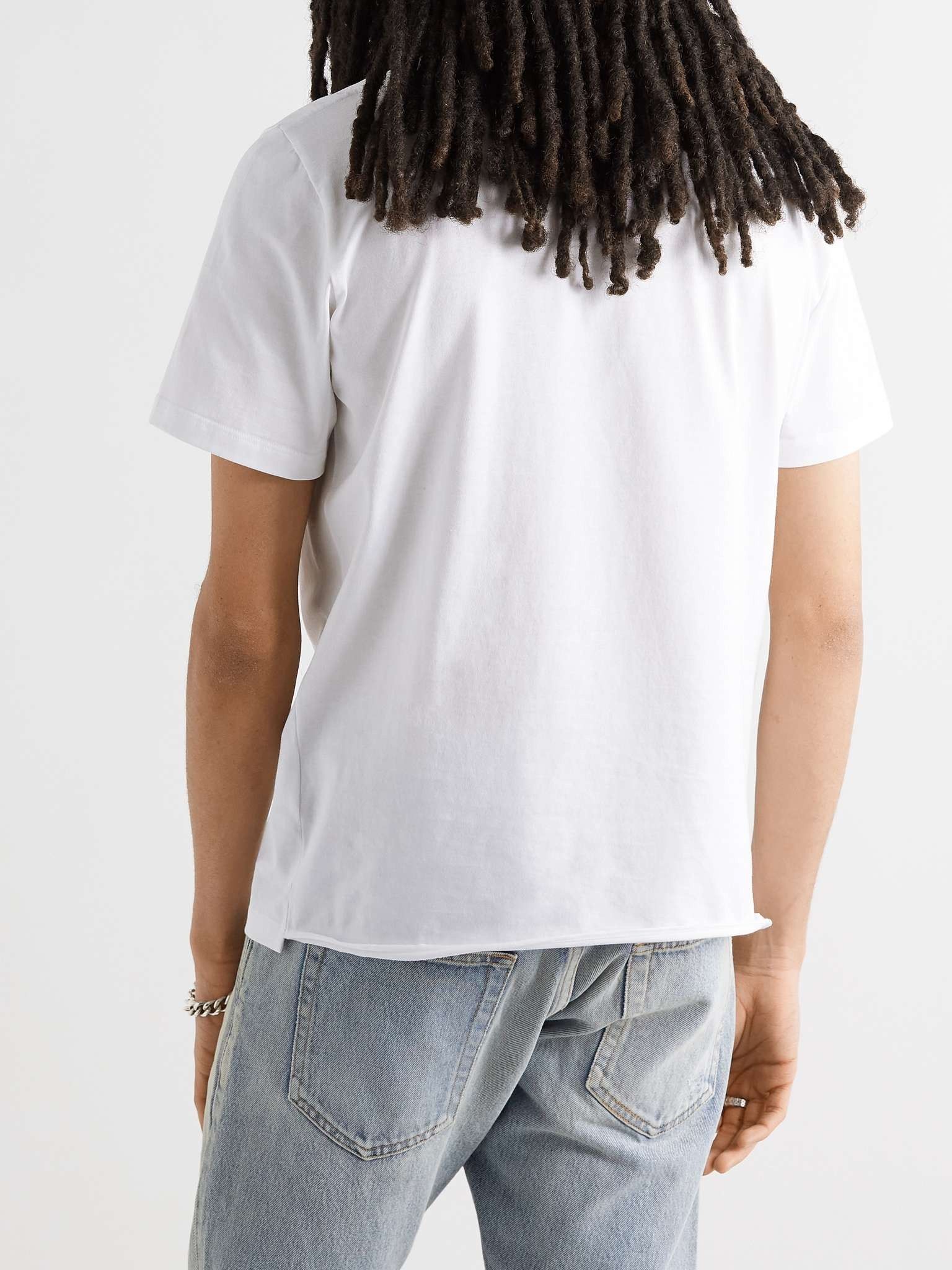 Saint Laurent Paris o1tr1nto0325 Logo Print T-Shirt in White Size US S / EU 44-46 / 1 - 5 Thumbnail
