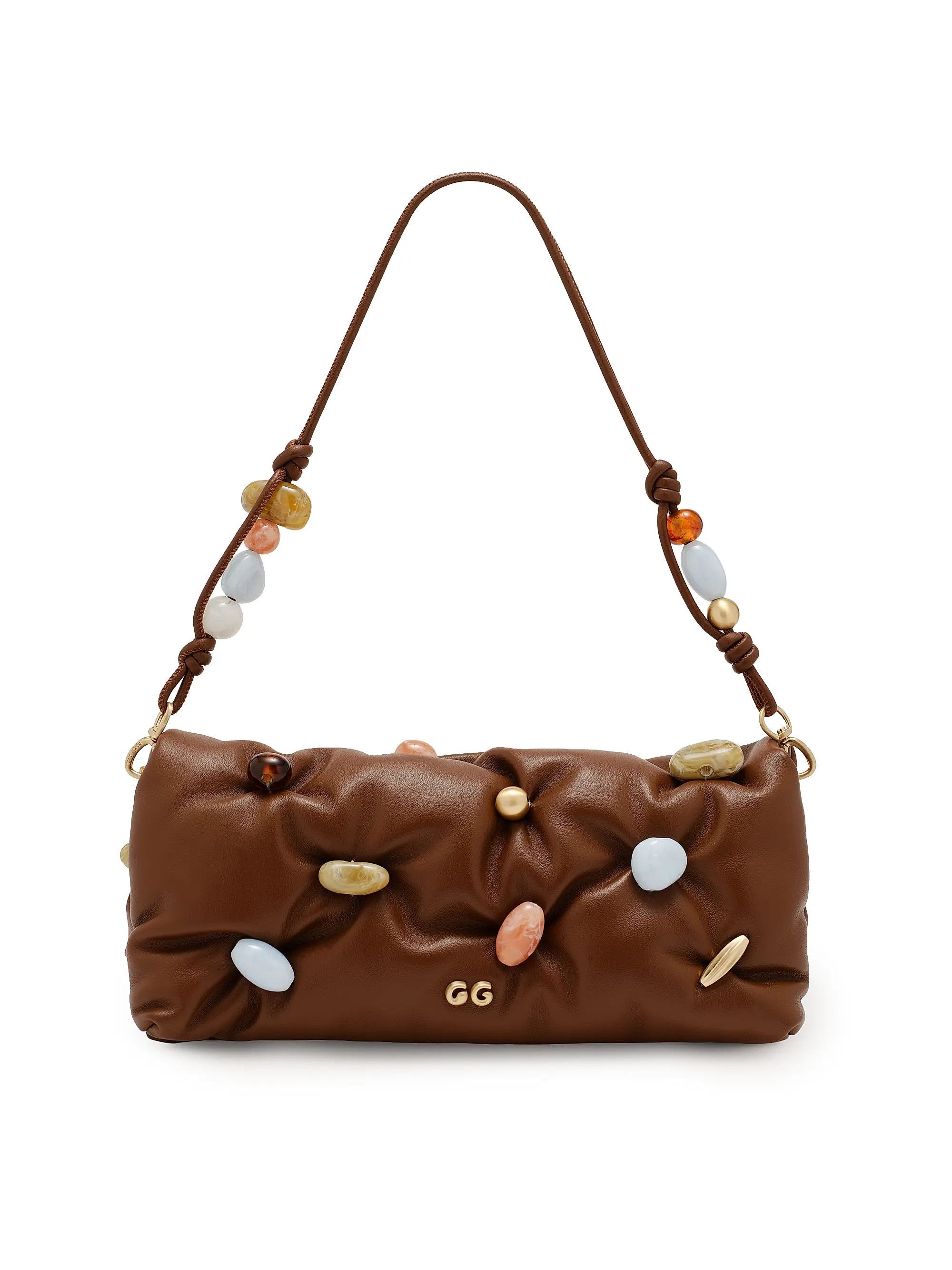 Cult Gaia os11x0526 Size: OS / Amalia Beaded Leather Top Handle Bag Size ONE SIZE - 1 Thumbnail