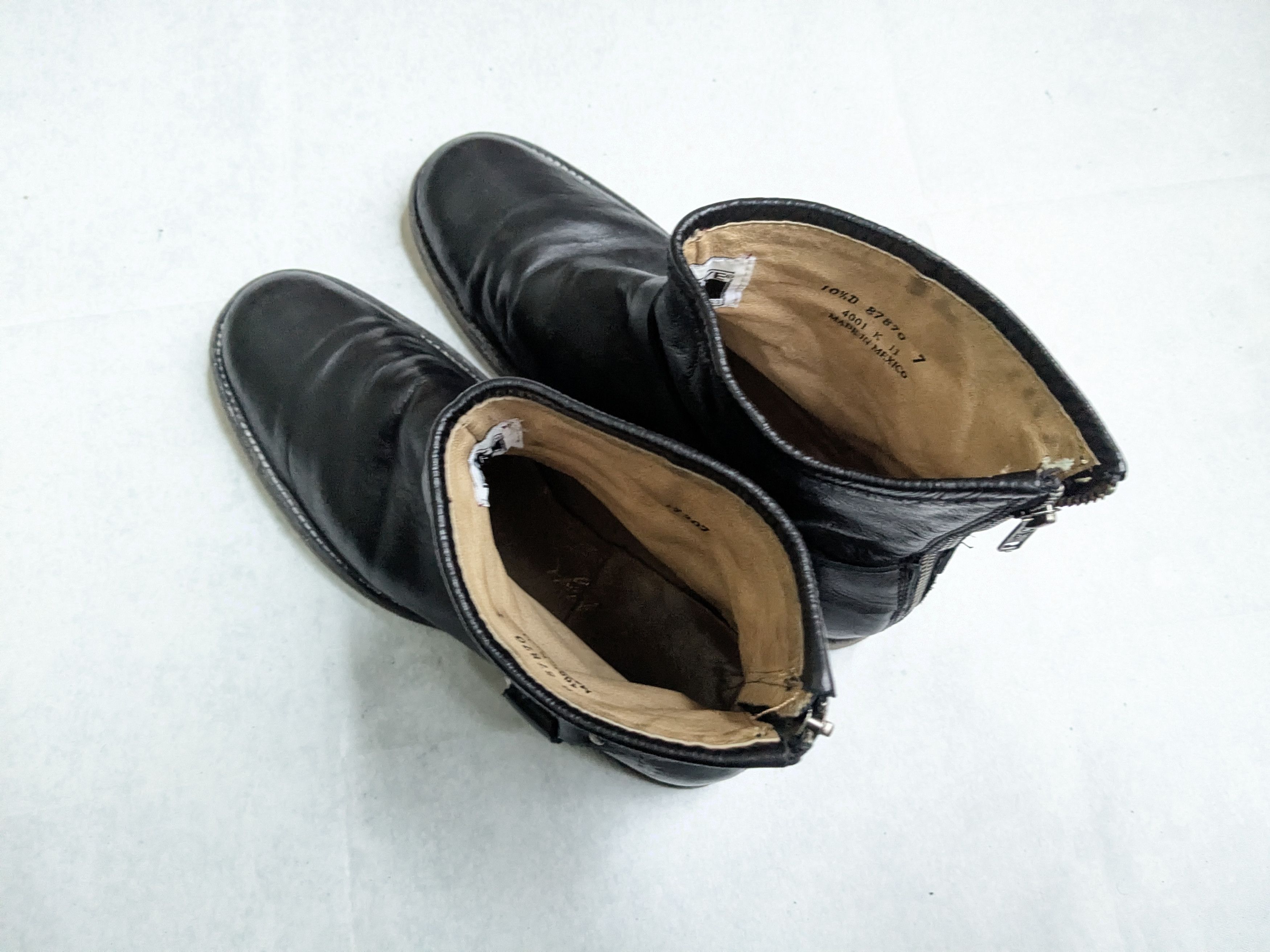 Frye Frye Harness Boots Black 10.5 D Back Zip Straps Size US 10.5 / EU 43-44 - 12 Thumbnail