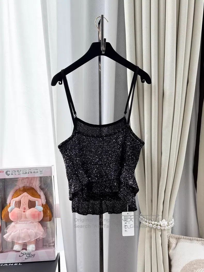 Chanel Chanel Thin shiny suspender vest Size XS / US 0-2 / IT 36-38 - 3 Thumbnail