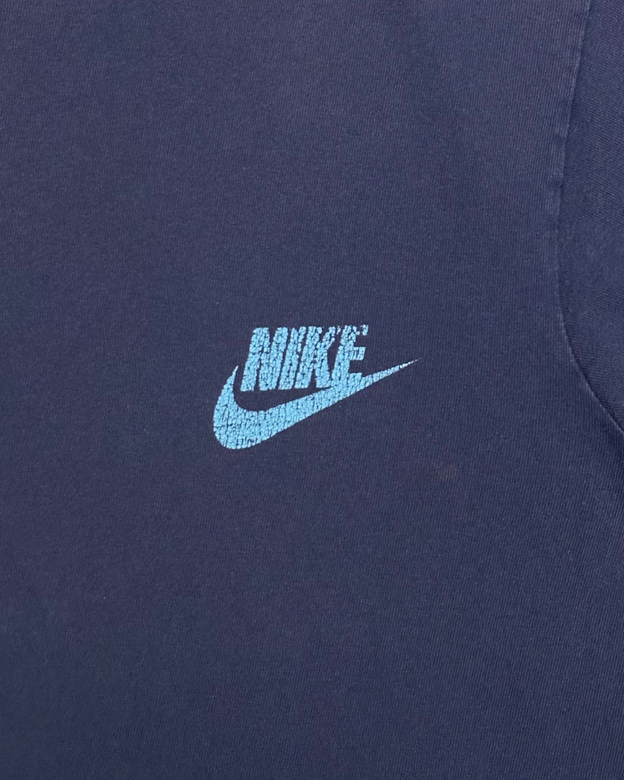 Nike Vintage 90's Nike Oversized Heavyweight Blue T-Shirt - Large Size US L / EU 52-54 / 3 - 3 Thumbnail