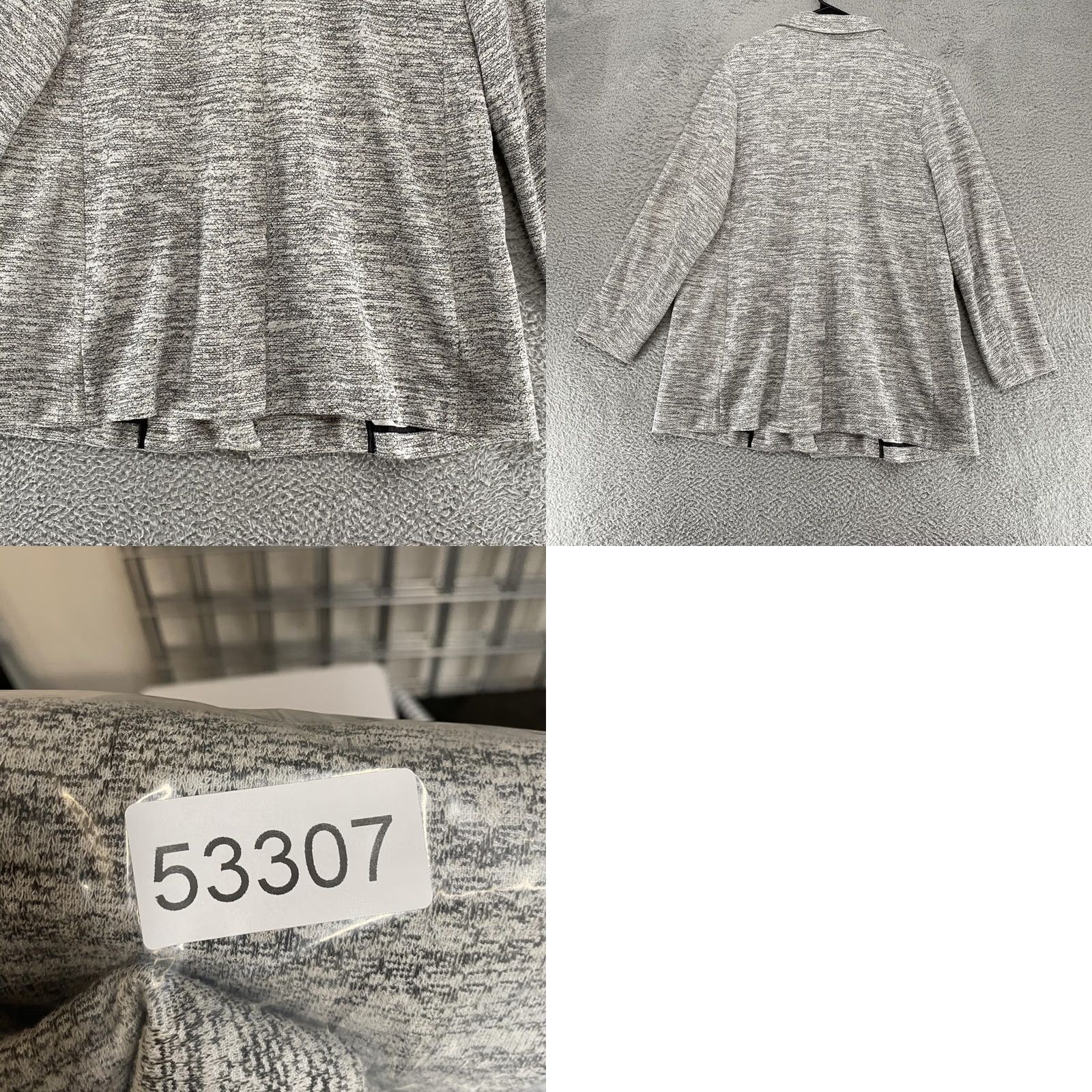 Torrid Torrid Gray Knit Blazer Jacket Womens 2X Longline Office Work Coat Pockets Size XXL / US 16-18 / IT 52-54 - 9 Thumbnail