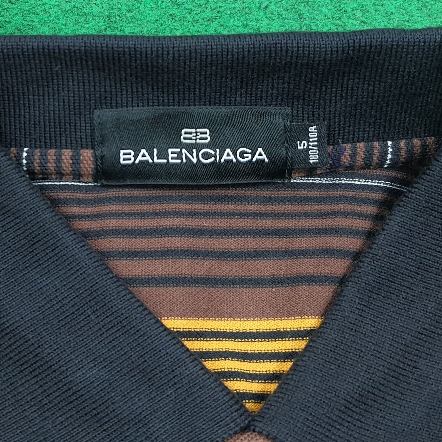 Balenciaga Vintage Balenciaga Striped Polo Shirt C294N8 Size US L / EU 52-54 / 3 - 4 Thumbnail