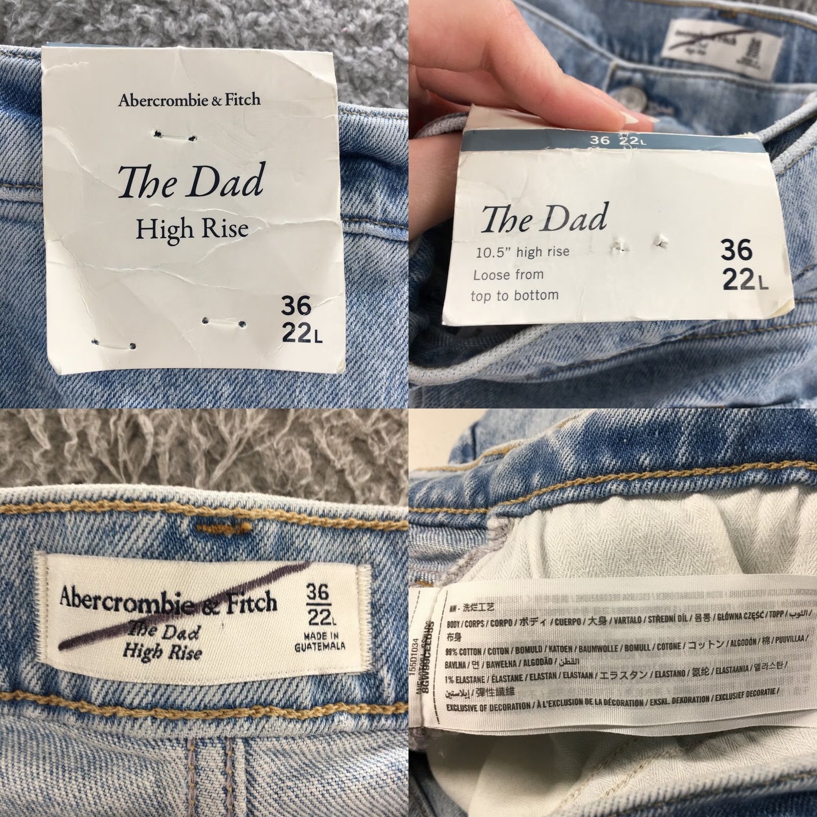 Abercrombie & Fitch Abercrombie & Fitch The Dad Jeans Womens 36 Long Blue Denim NEW Jeans Womens 36 Long Blue Denim NEW Size 25" / US 0 / IT 36 - 10 Thumbnail