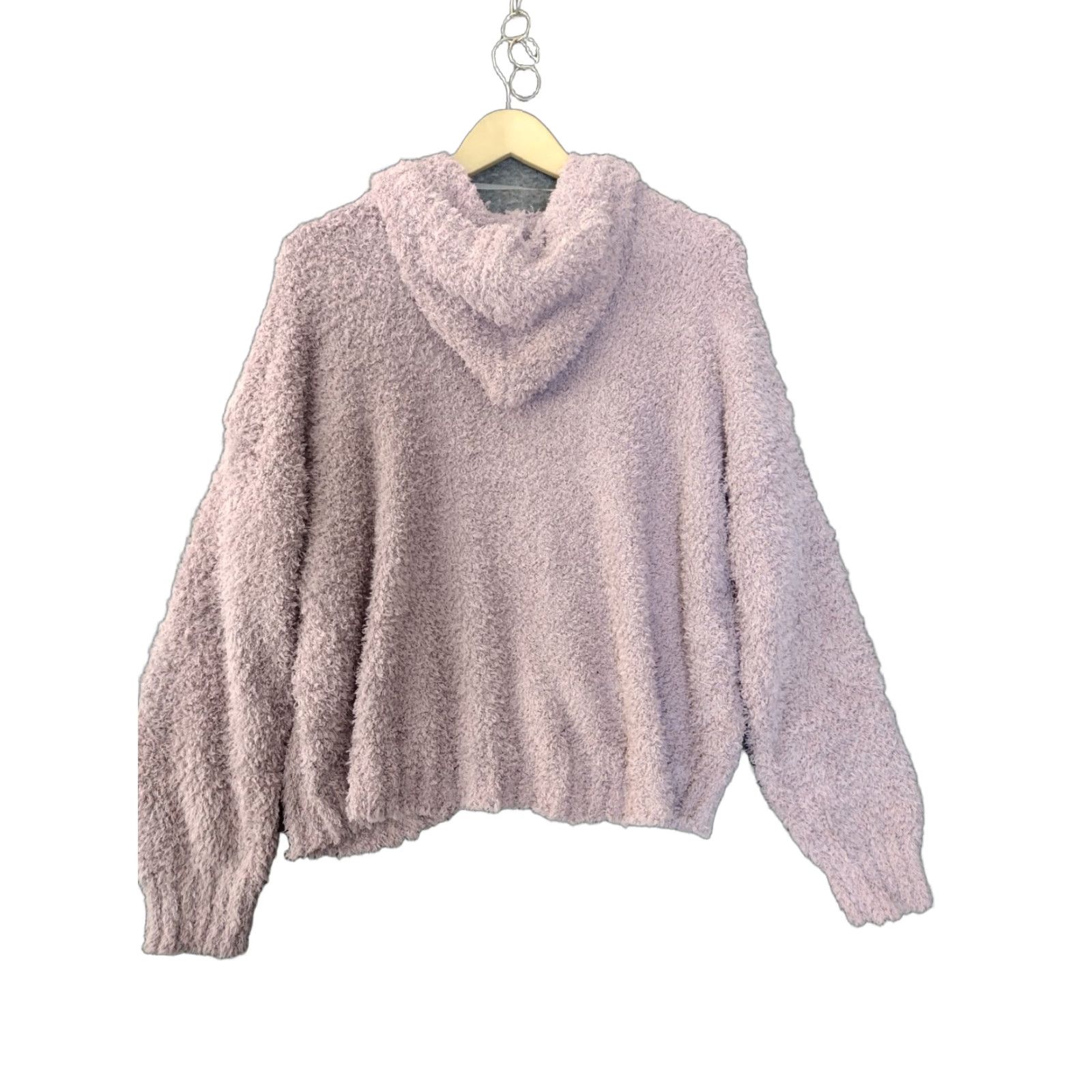 Vintage Wild Fable Women's Mauve Zip Up Hooded Sherpa Jacket Long Sleeve Size L Size L / US 10 / IT 46 - 1 Thumbnail