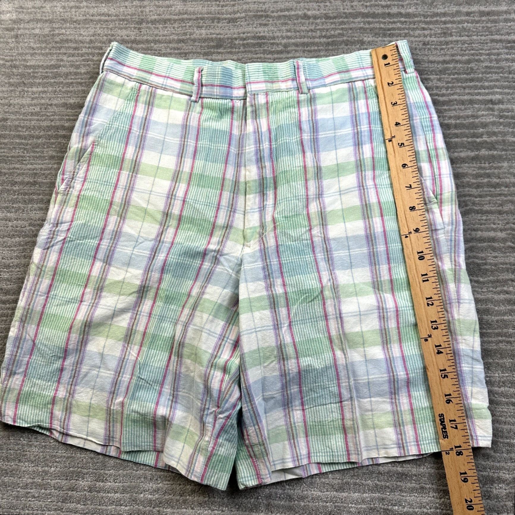 Brooks Brothers VINTAGE Brooks Brothers Shorts Mens 30 Green Plaid Chino USA Made Size US 30 / EU 46 - 4 Thumbnail